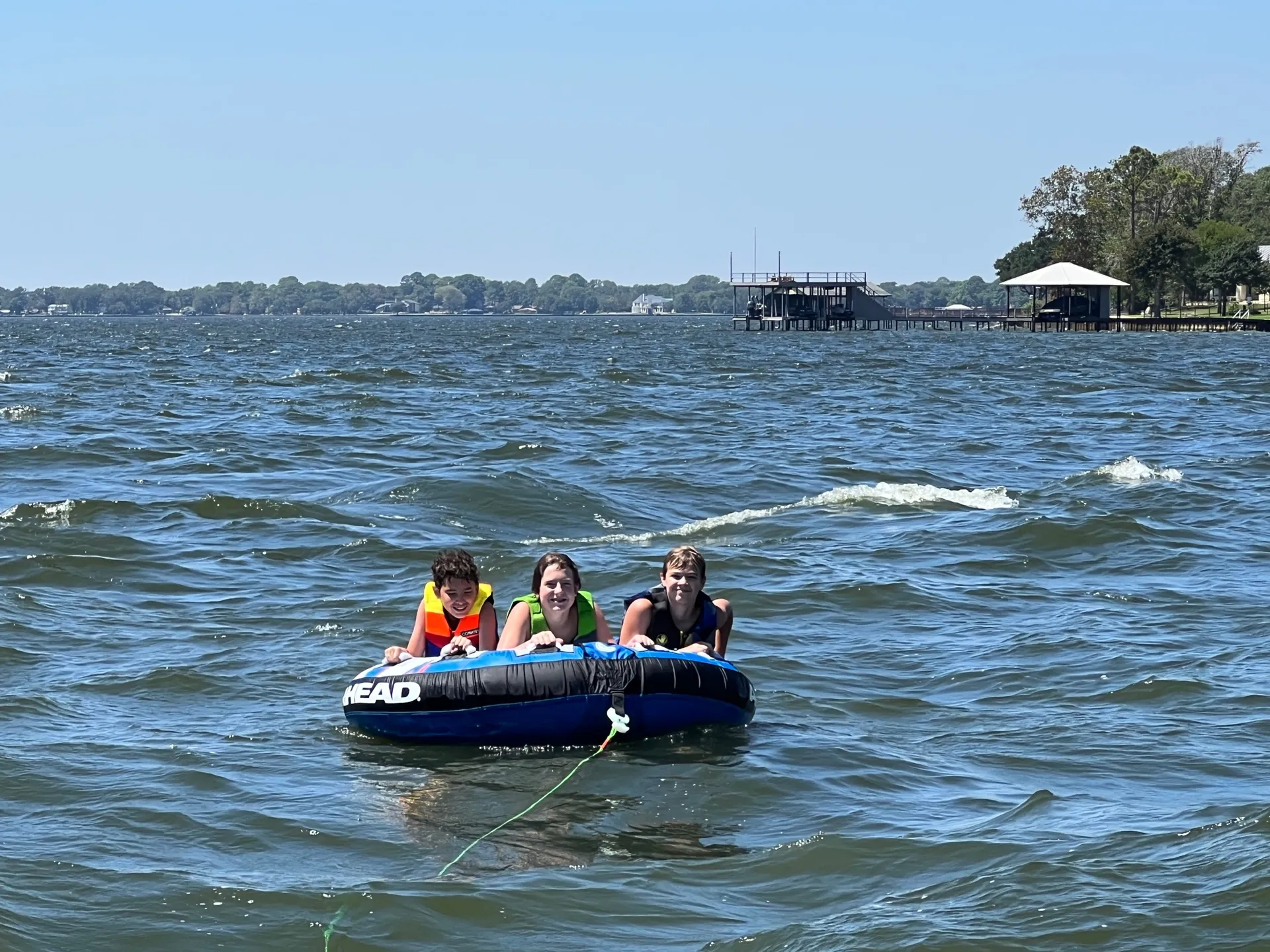 24 Foot pontoon boat for rent on Cedar Creek Lake 