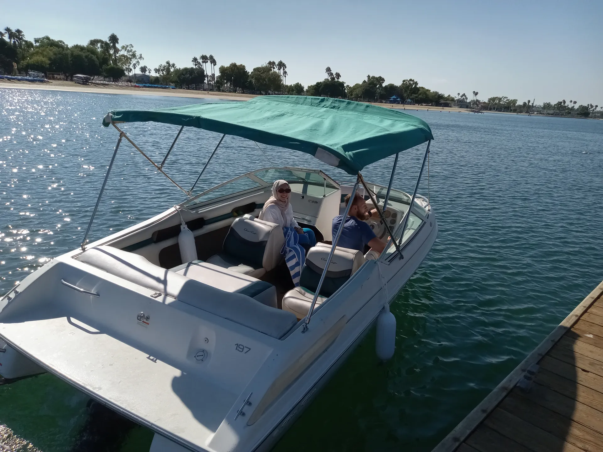 Sportboat.  Chris Craft Cruiser rental is available 2X per month.