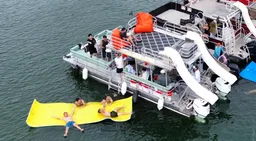 Double Decker Party Boat with 2 Waterslides! Lake Travis, Devil's Cove boat photo