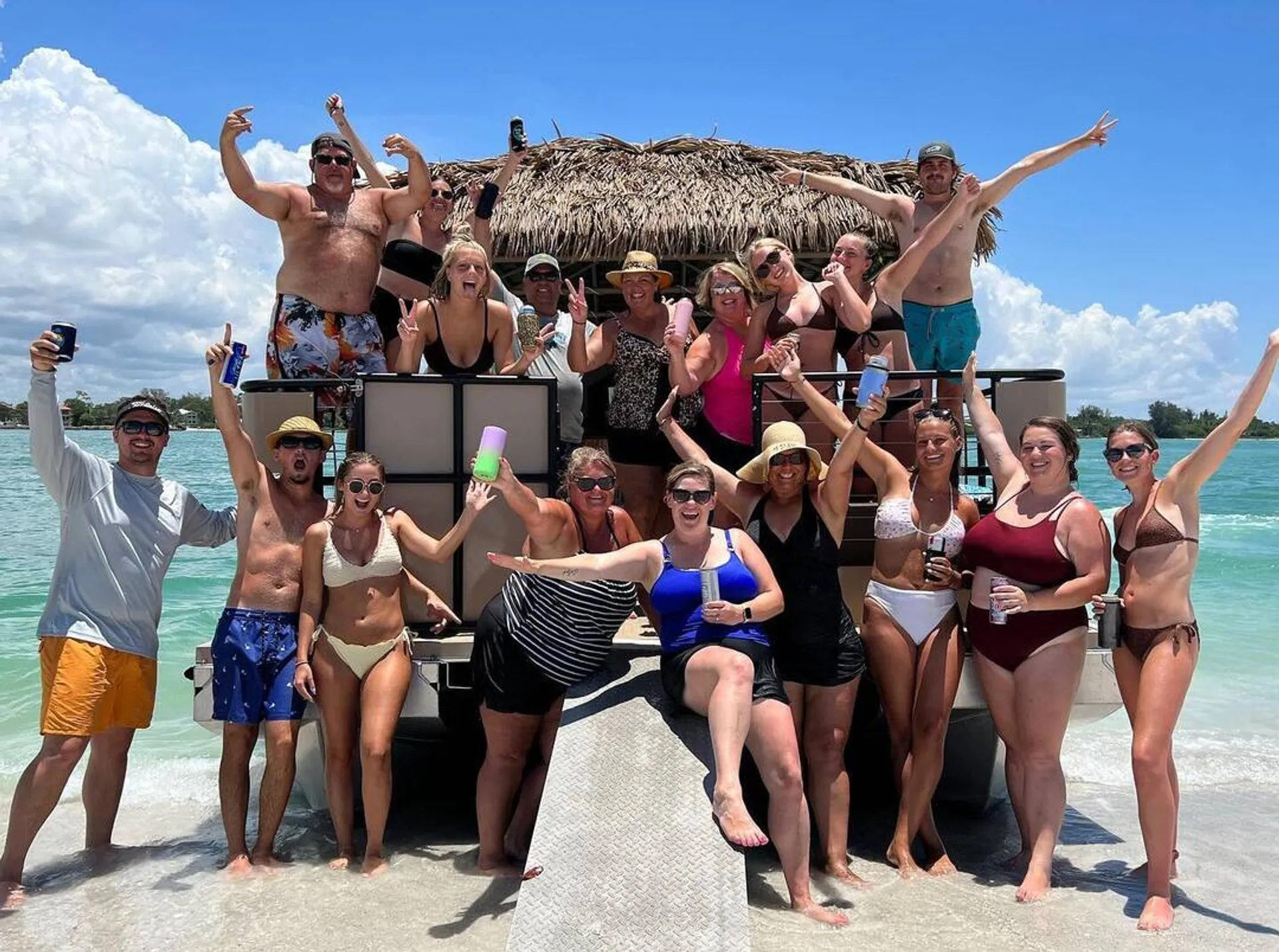 Private Tiki Boat Charters for up to 18 Passengers