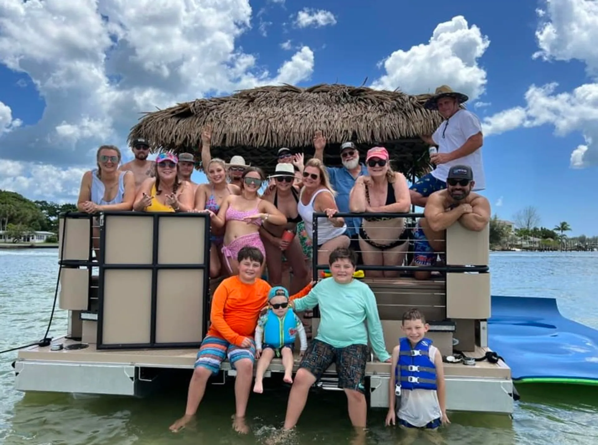 Private Tiki Boat Charters for up to 18 Passengers