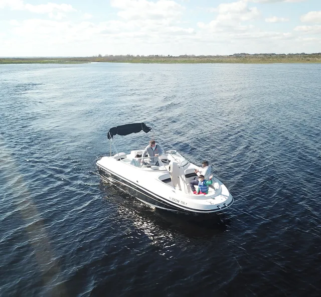 Rent a Tahoe by Tracker Marine deck boat in St. Cloud, FL near me
