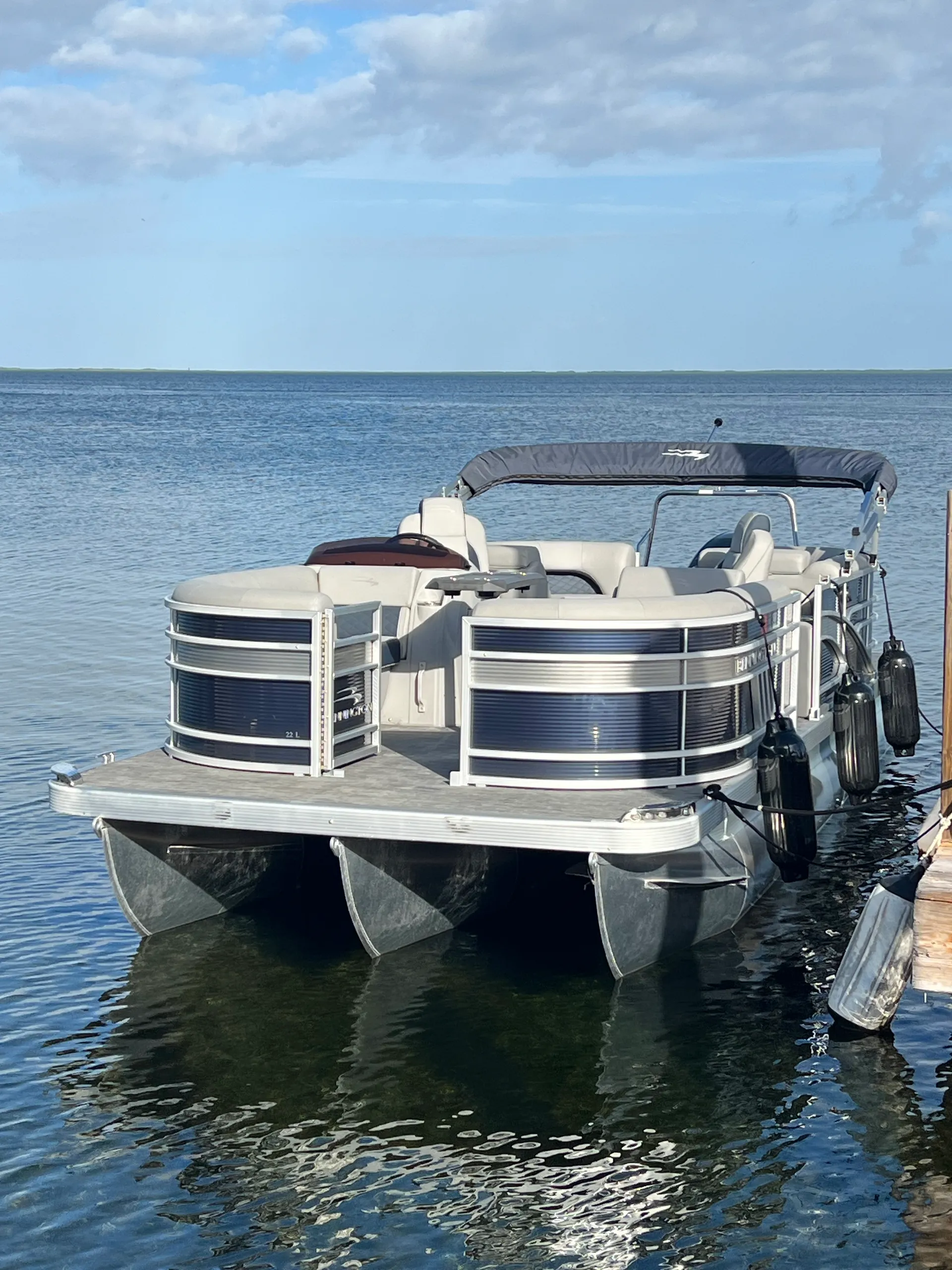 Sunset cruise and sandbar trips aboard our Brand New Pontoon Boat.