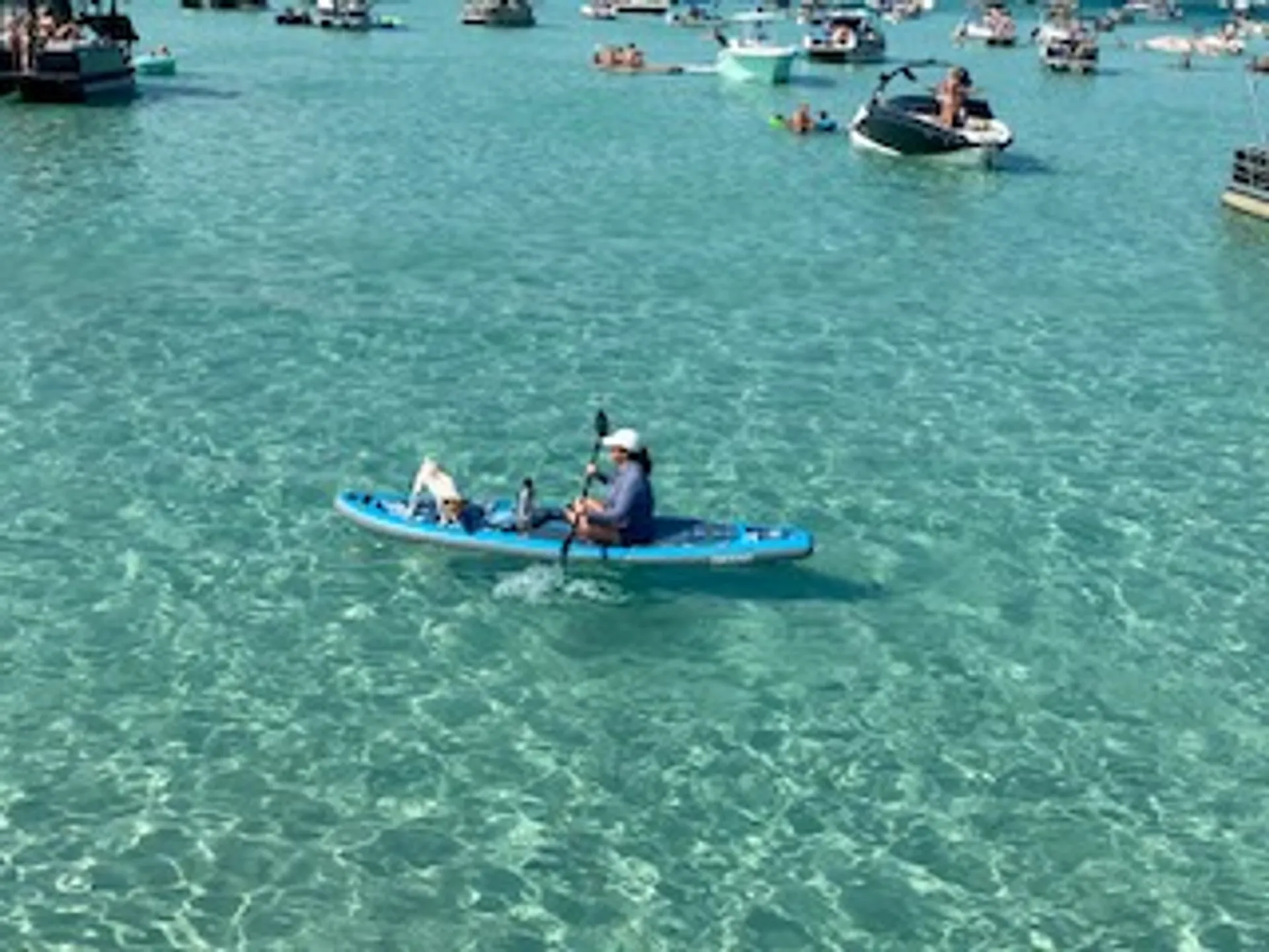 Tiki Themed Hula-Mama 30 ft pontoon 2slides 150 HP Fuel Included 