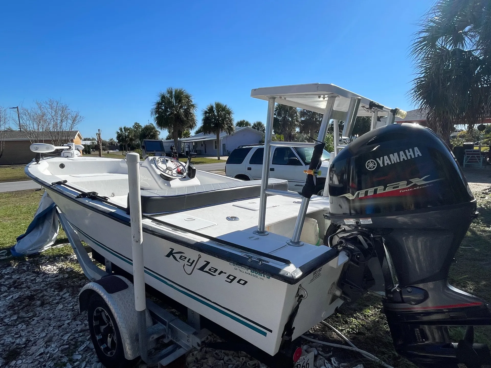 Fully loaded flats boat