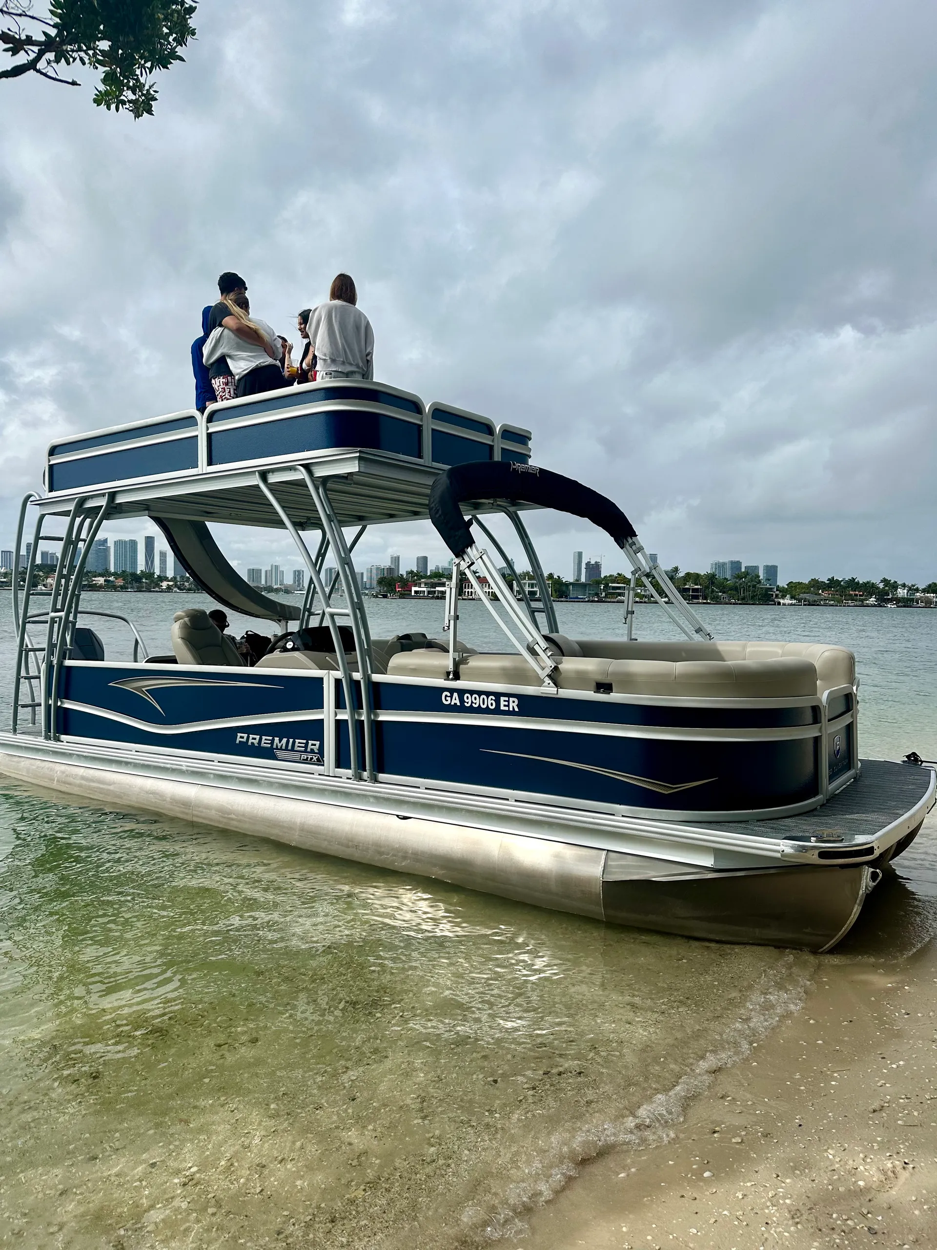 We Have Three27ft Double Deck Tritoons with Slide and Upperdeck Lounge