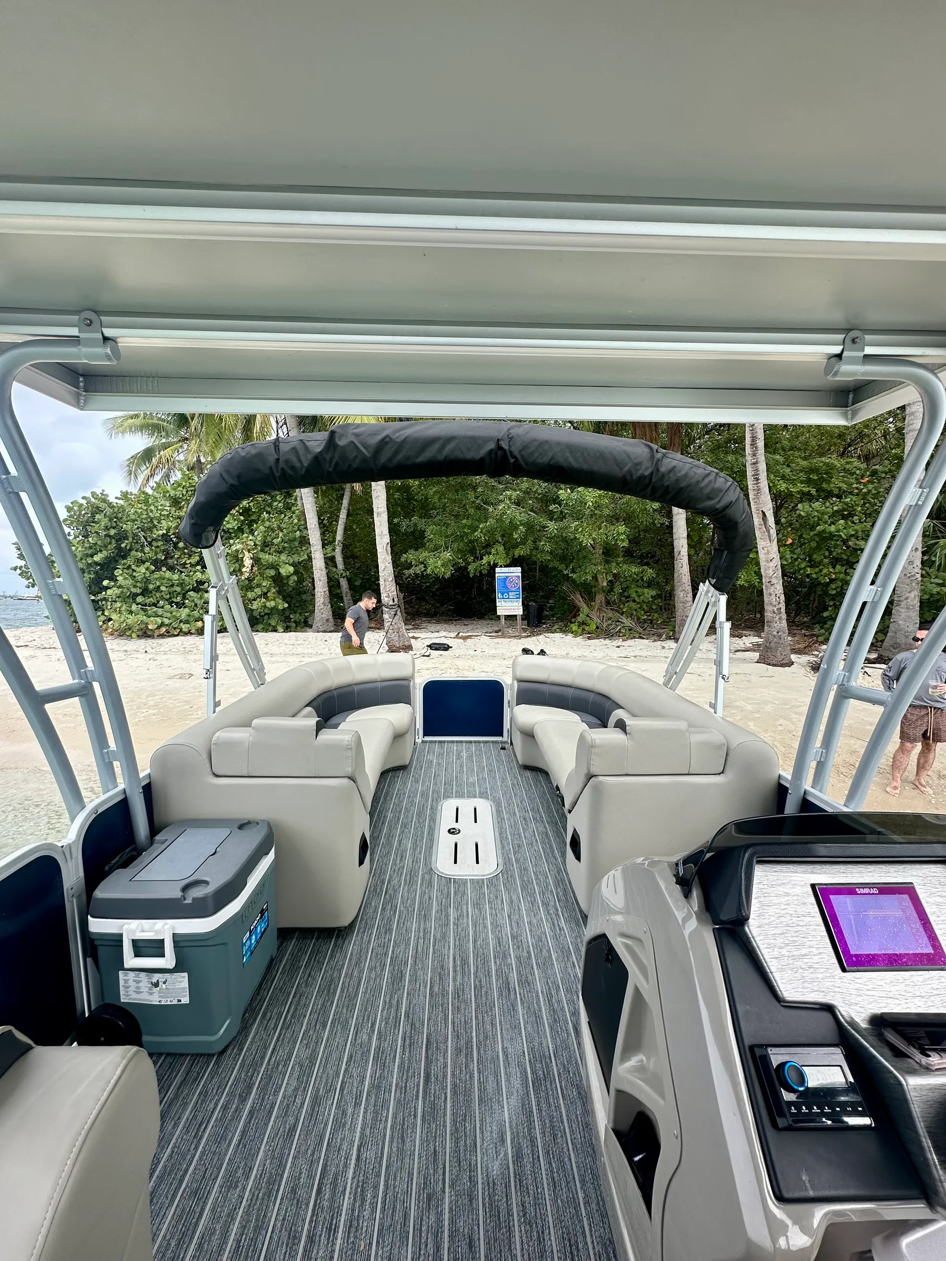 We Have Three27ft Double Deck Tritoons with Slide and Upperdeck Lounge