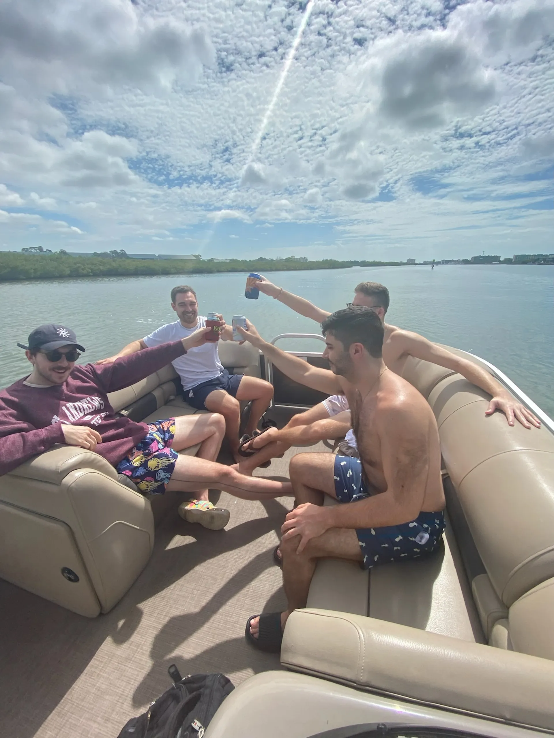 PONTOON - CLEARWATER JOHNS PASS PARTY ISLAND HOP DOLPHIN CRUISE FUN!!