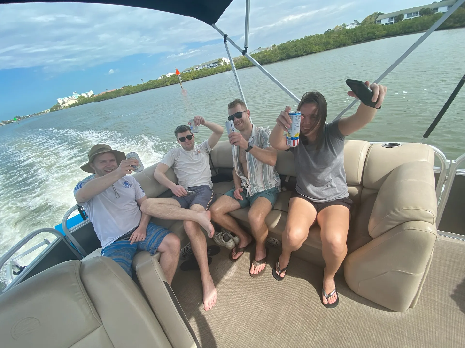 PONTOON DOLPHIN CRUISE ISLAND HOP BEACH FUN