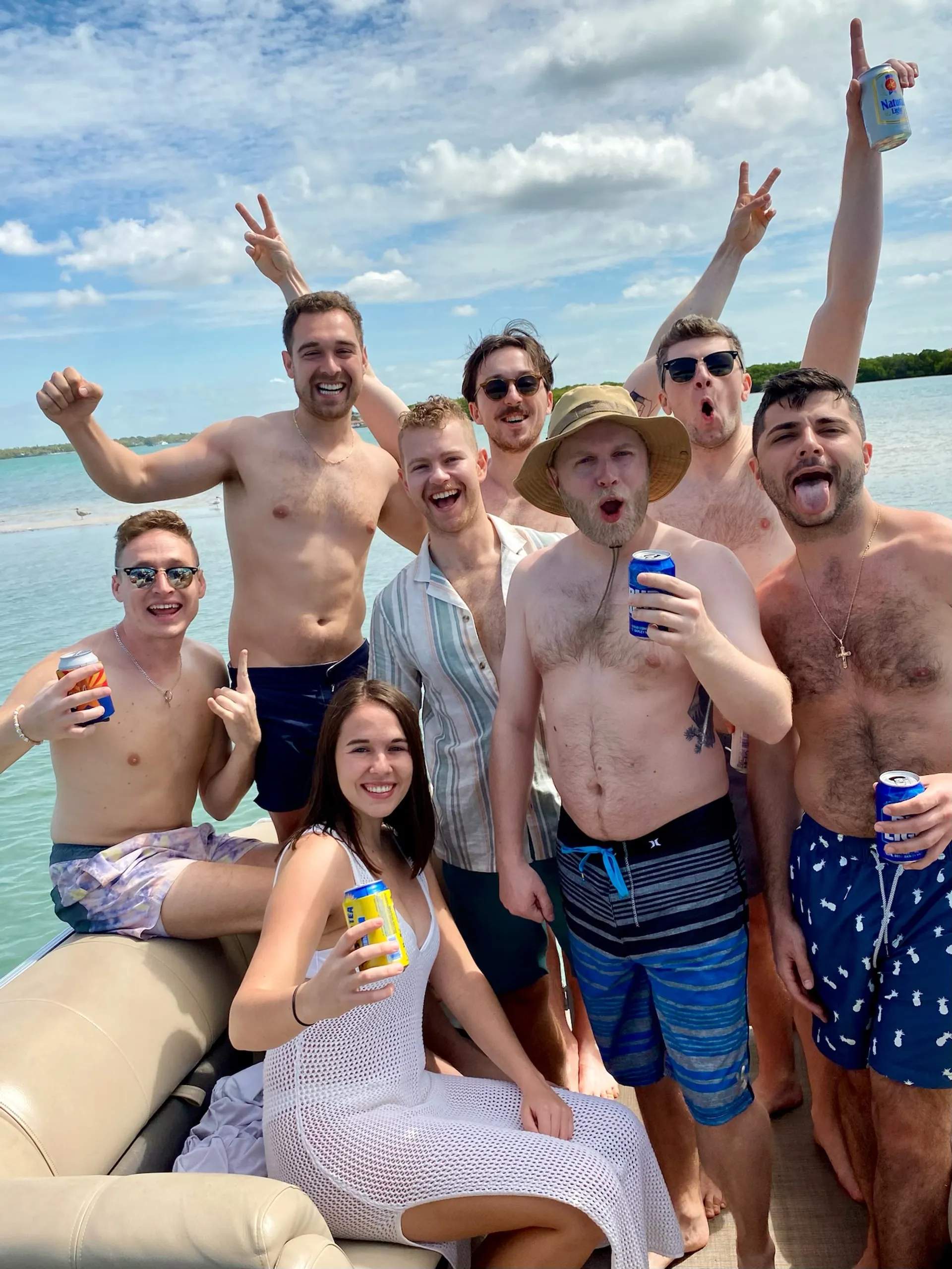 PONTOON DOLPHIN CRUISE ISLAND HOP BEACH FUN