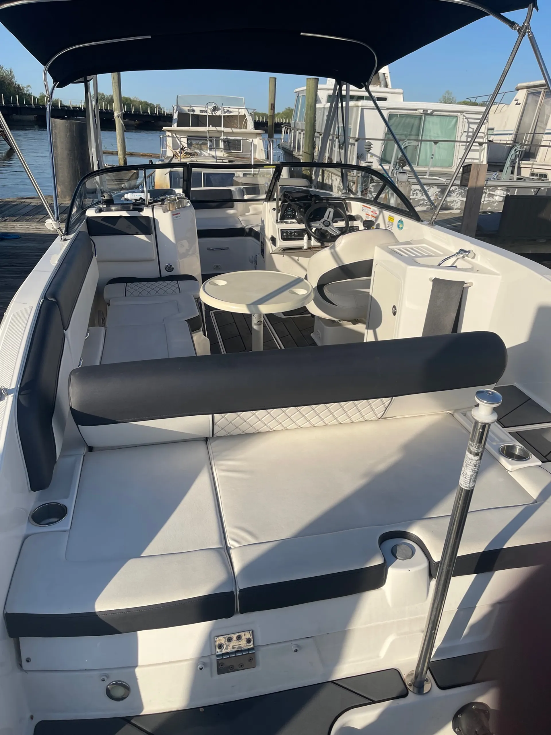 DMV’s Cleanest Party Deck Boat Bayliner with Mercury 150