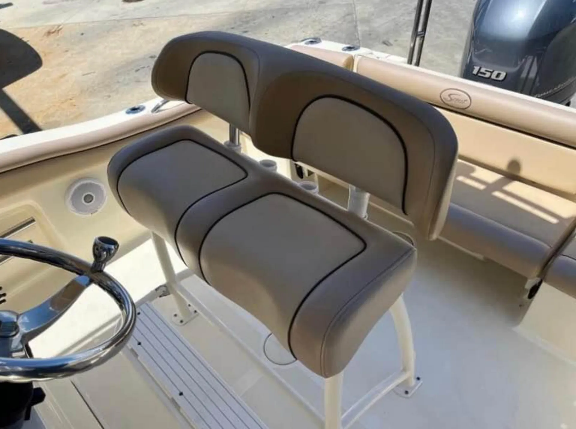 2016 Scout XSF w/150 Yamaha in the heart of Matlacha and Pine Island