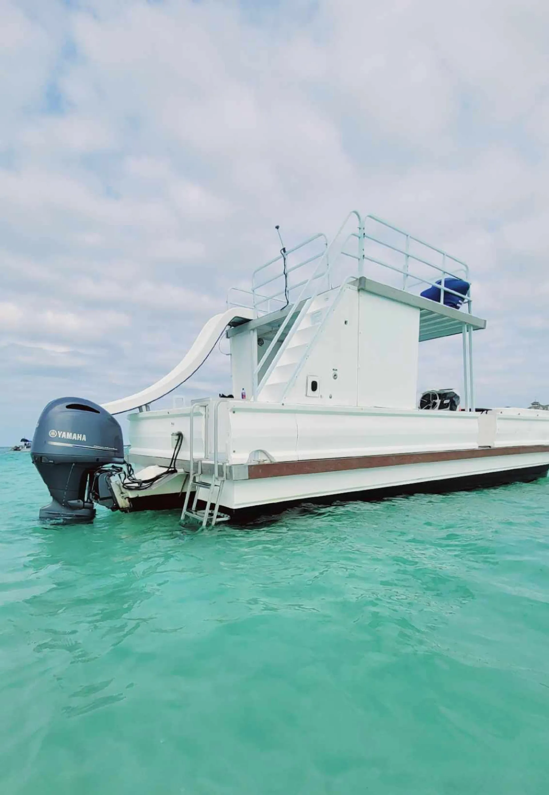 35ft Party Pontoon with a bathroom Upper deck with slide and wet bar