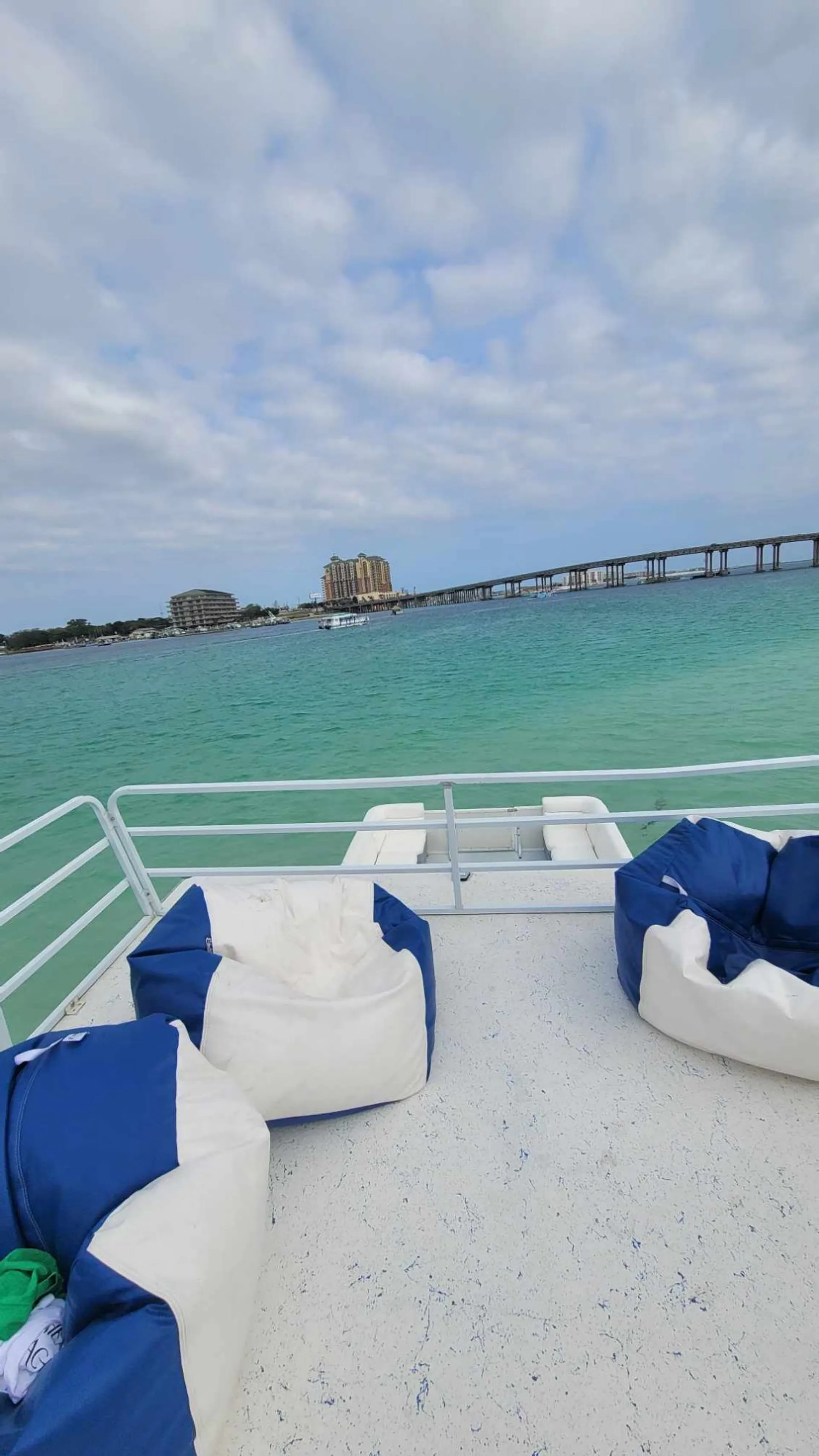 35ft Party Pontoon with a bathroom Upper deck with slide and wet bar