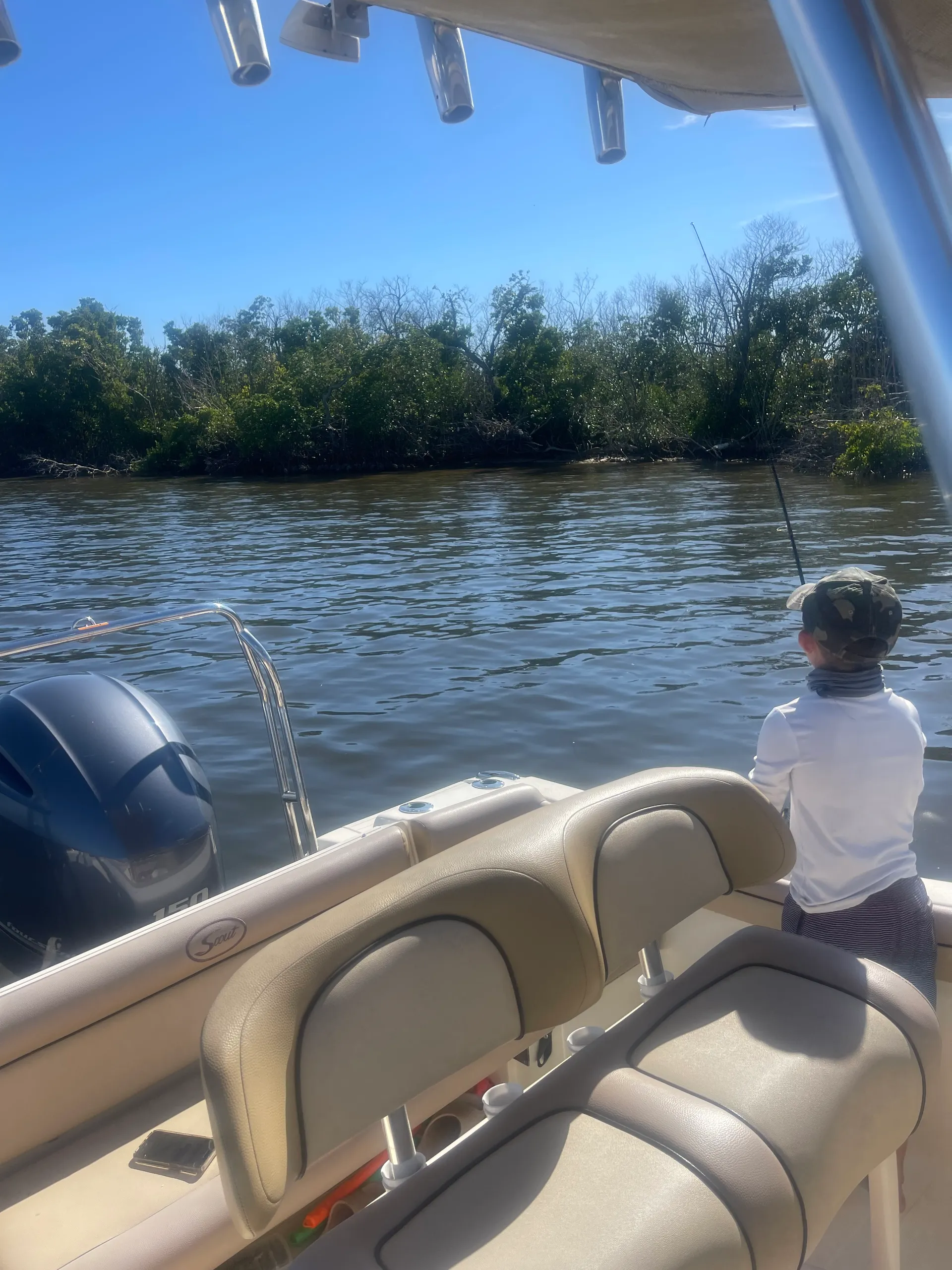 2016 Scout XSF w/150 Yamaha in the heart of Matlacha and Pine Island