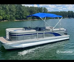 Party Barge Pontoon on the south end of Lake Lanier 