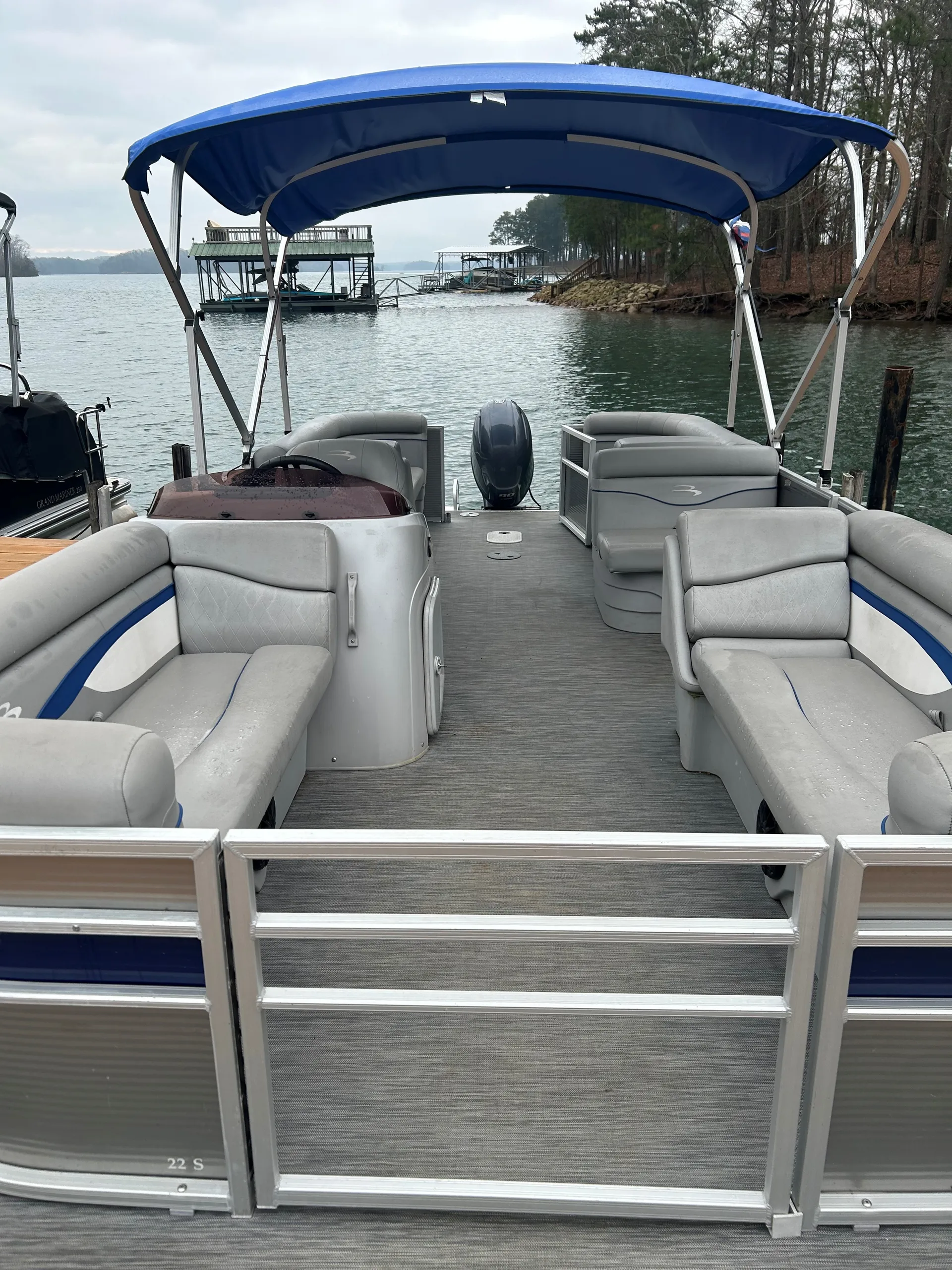 Party Barge Pontoon on the south end of Lake Lanier 