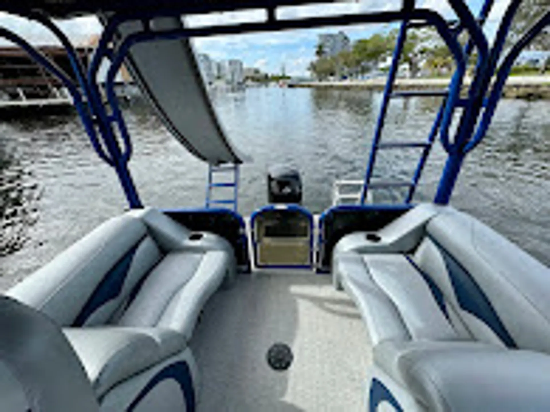 We Have Three27ft Double Deck Tritoons with Slide and Upperdeck Lounge