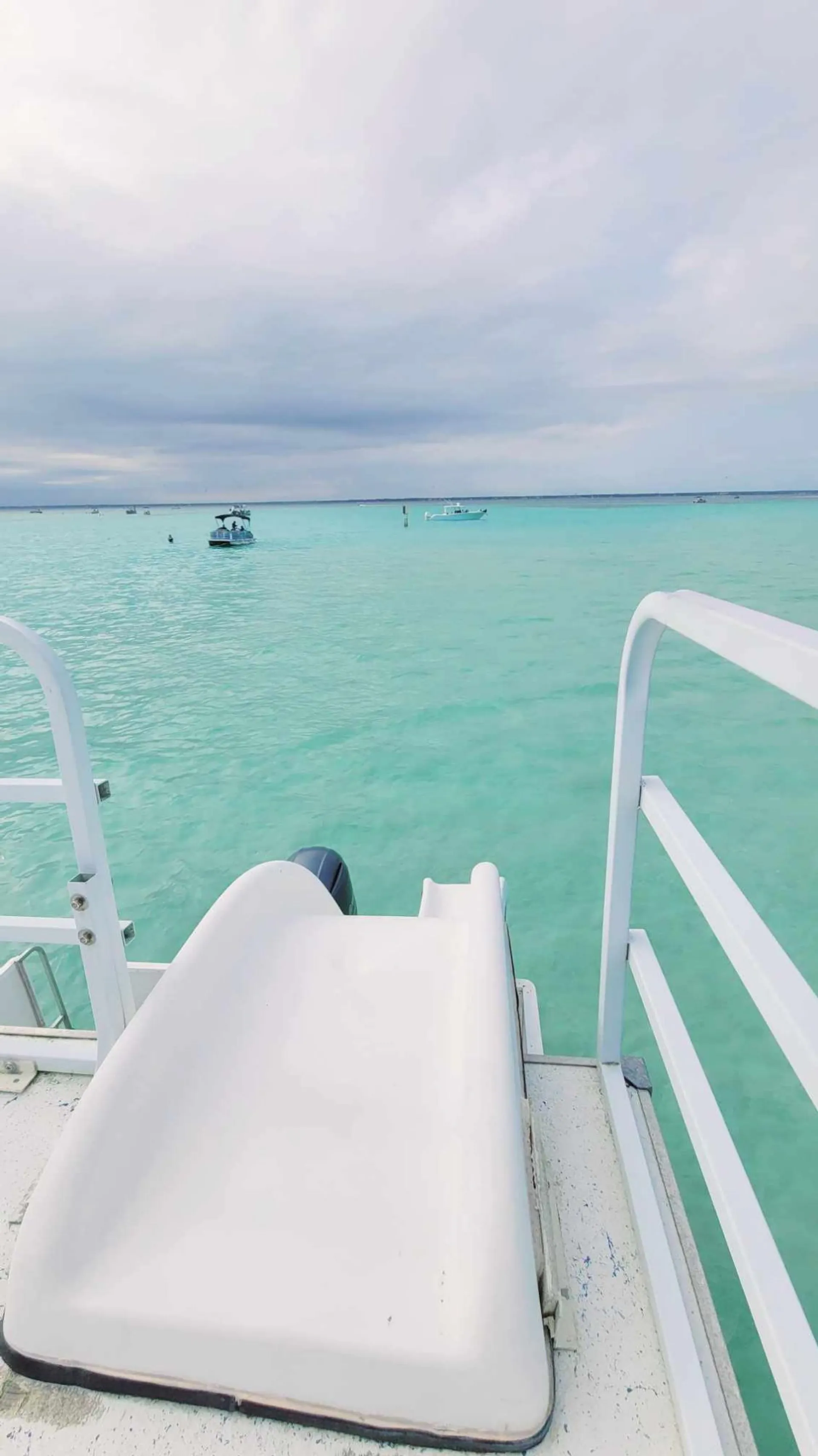 35ft Party Pontoon with a bathroom Upper deck with slide and wet bar