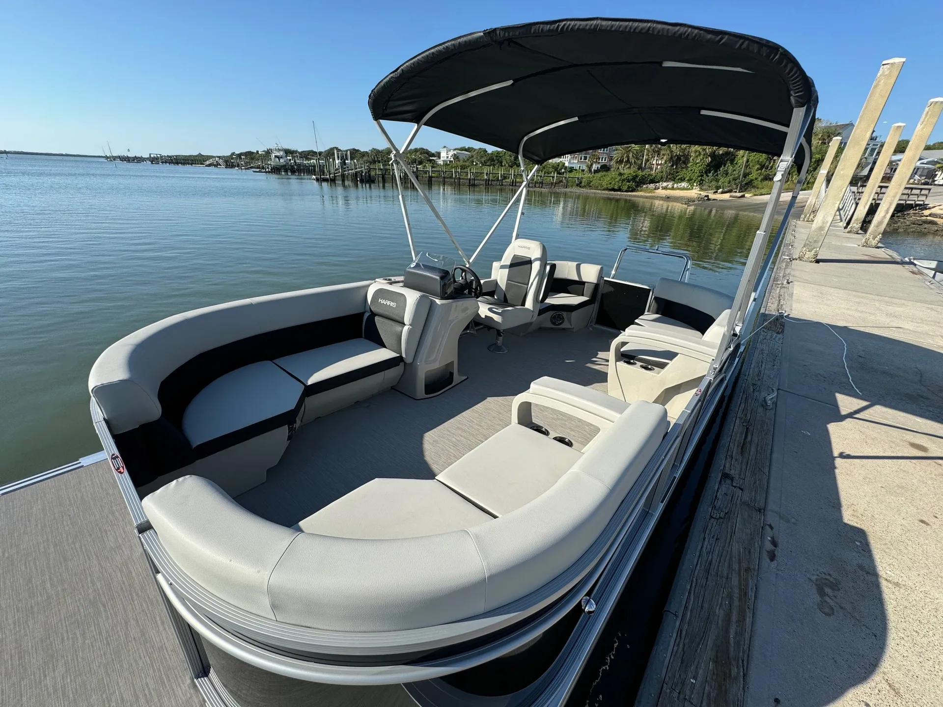 2024 Harris 'Toon w/ 150hp for Making Waves on the St. Augustine ICW!