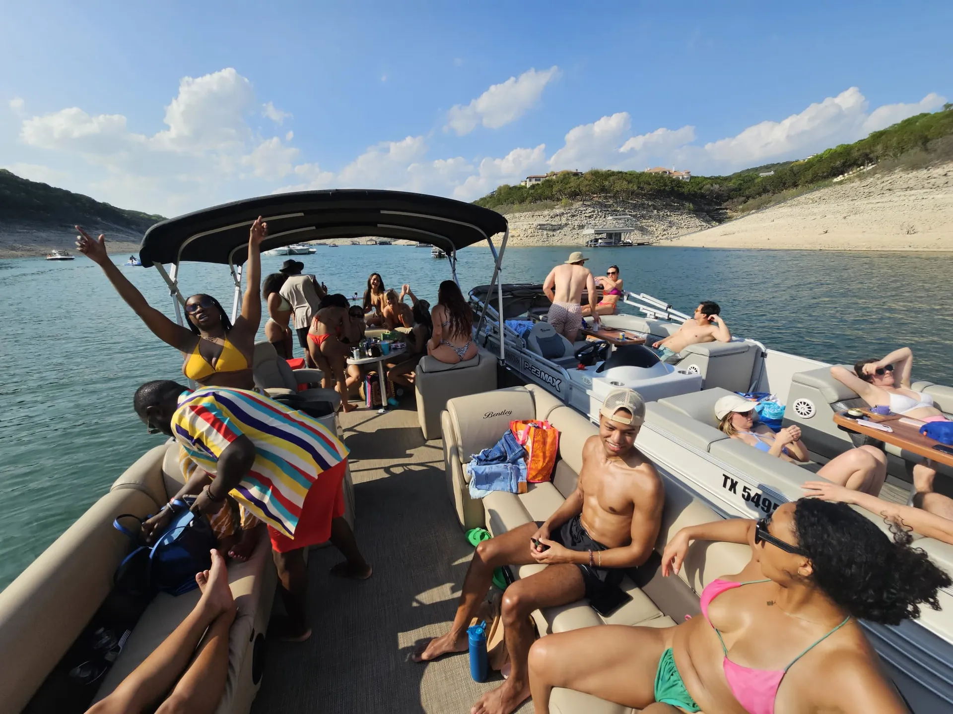 Luxury Bentley Black Pontoon for 15 passengers 