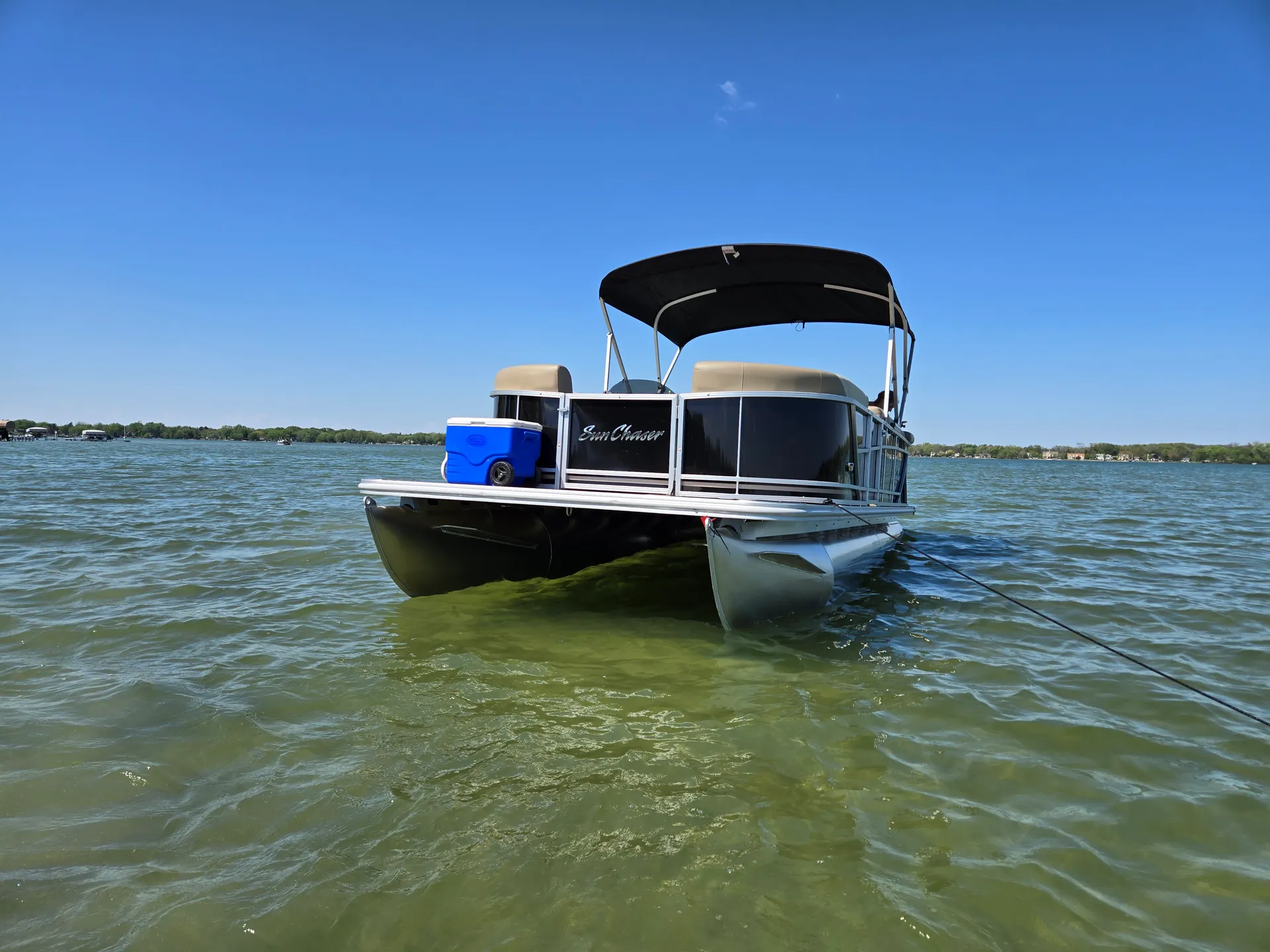 2024 Sunchaser Geneva 22' Pontoon with 90hp outboard for rent