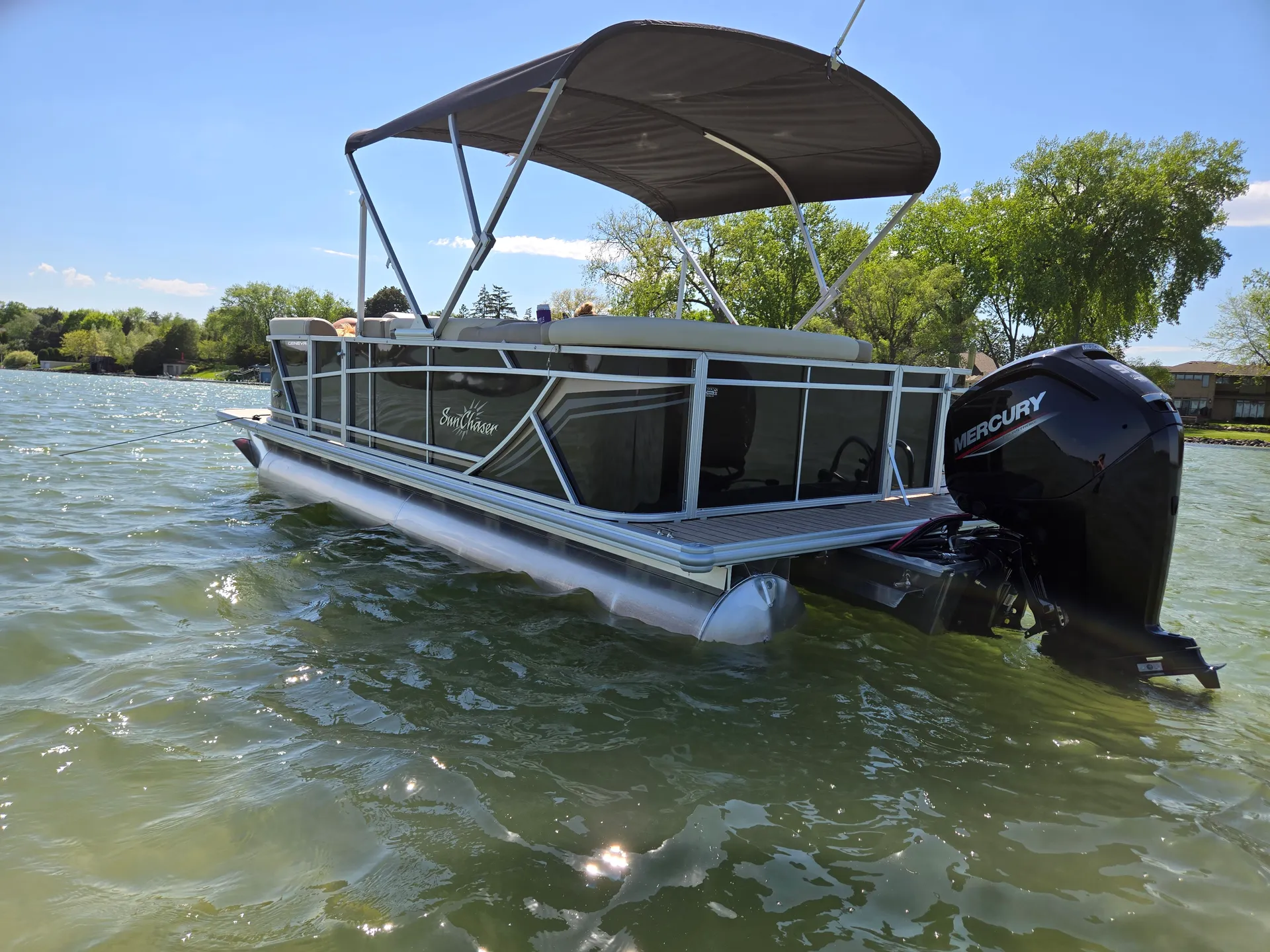2024 Sunchaser Geneva 22' Pontoon with 90hp outboard for rent