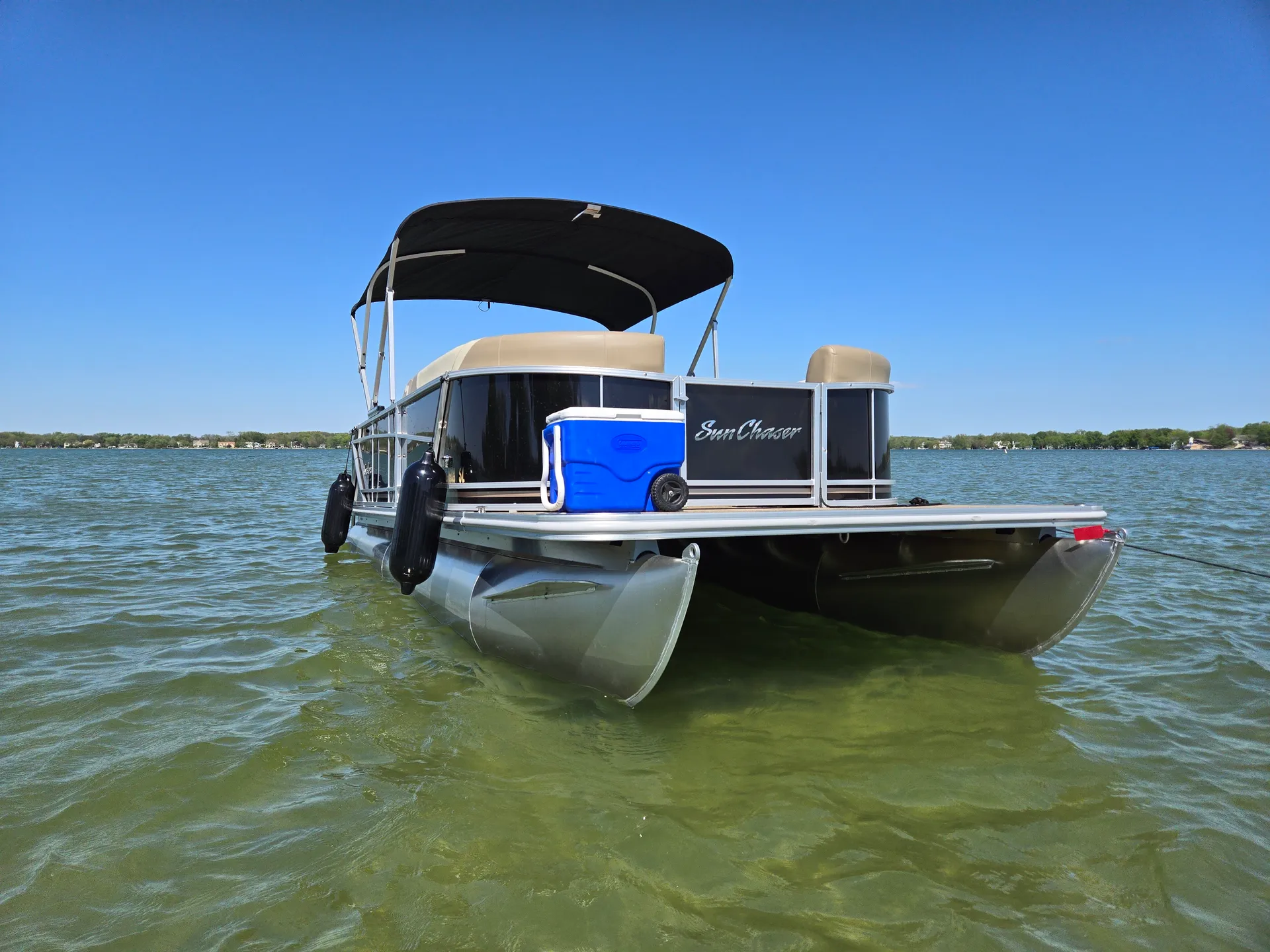 2024 Sunchaser Geneva 22' Pontoon with 90hp outboard for rent