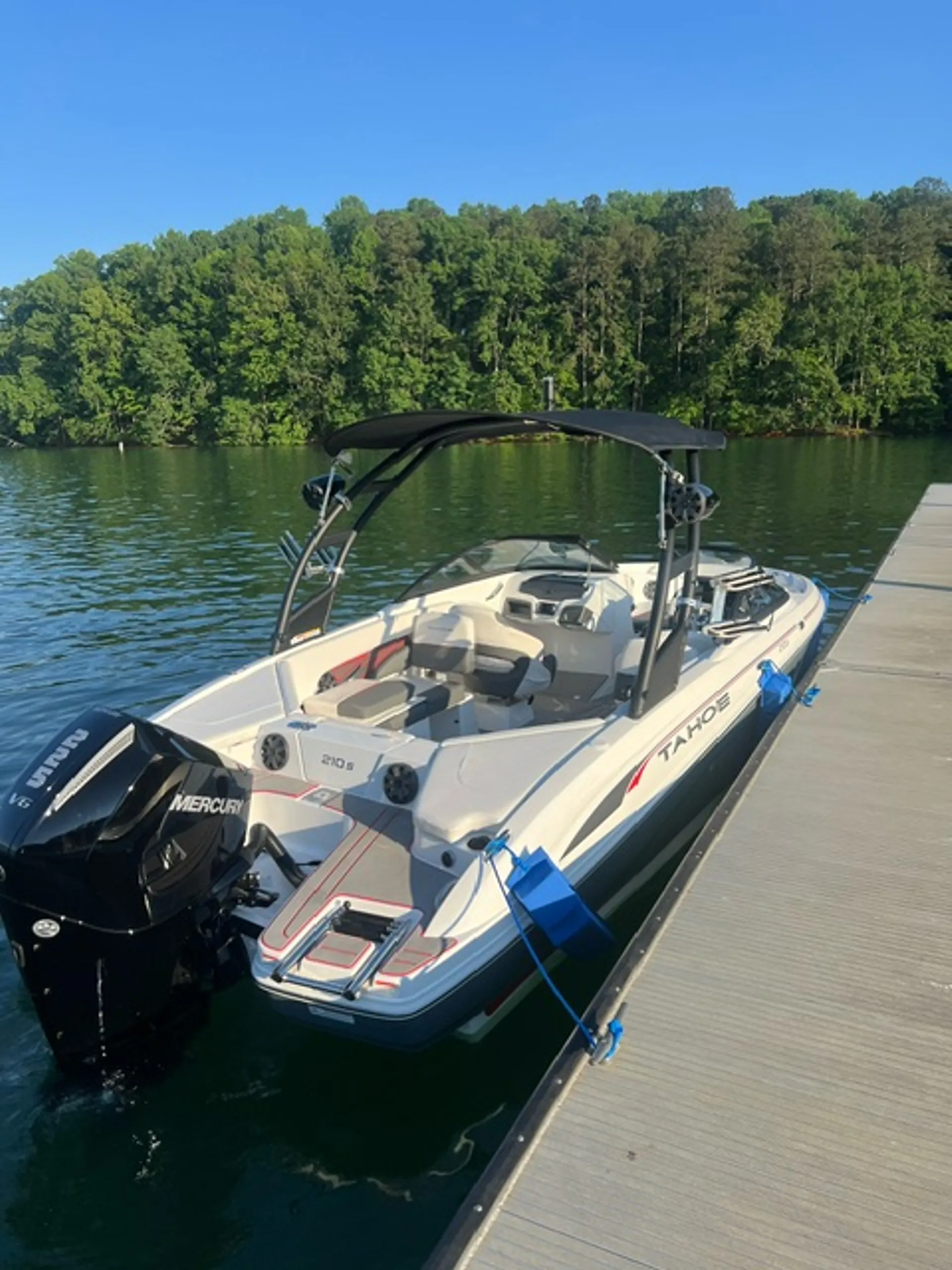 2024 Tahoe 210S for Lake Lanier, pickup at Charleston Park Boat Ramp
