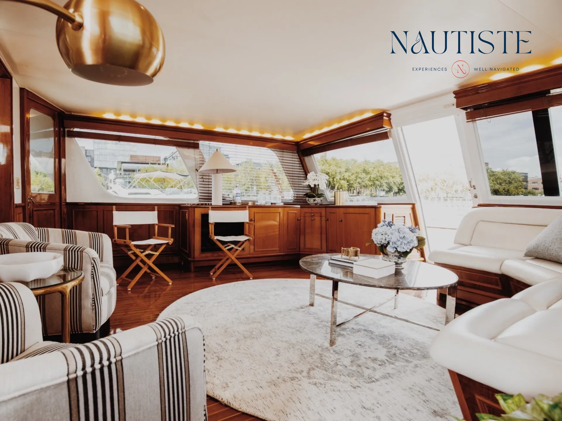 Cruise in Elegance Aboard Mid-Century Modern Motor Yacht, Patriot