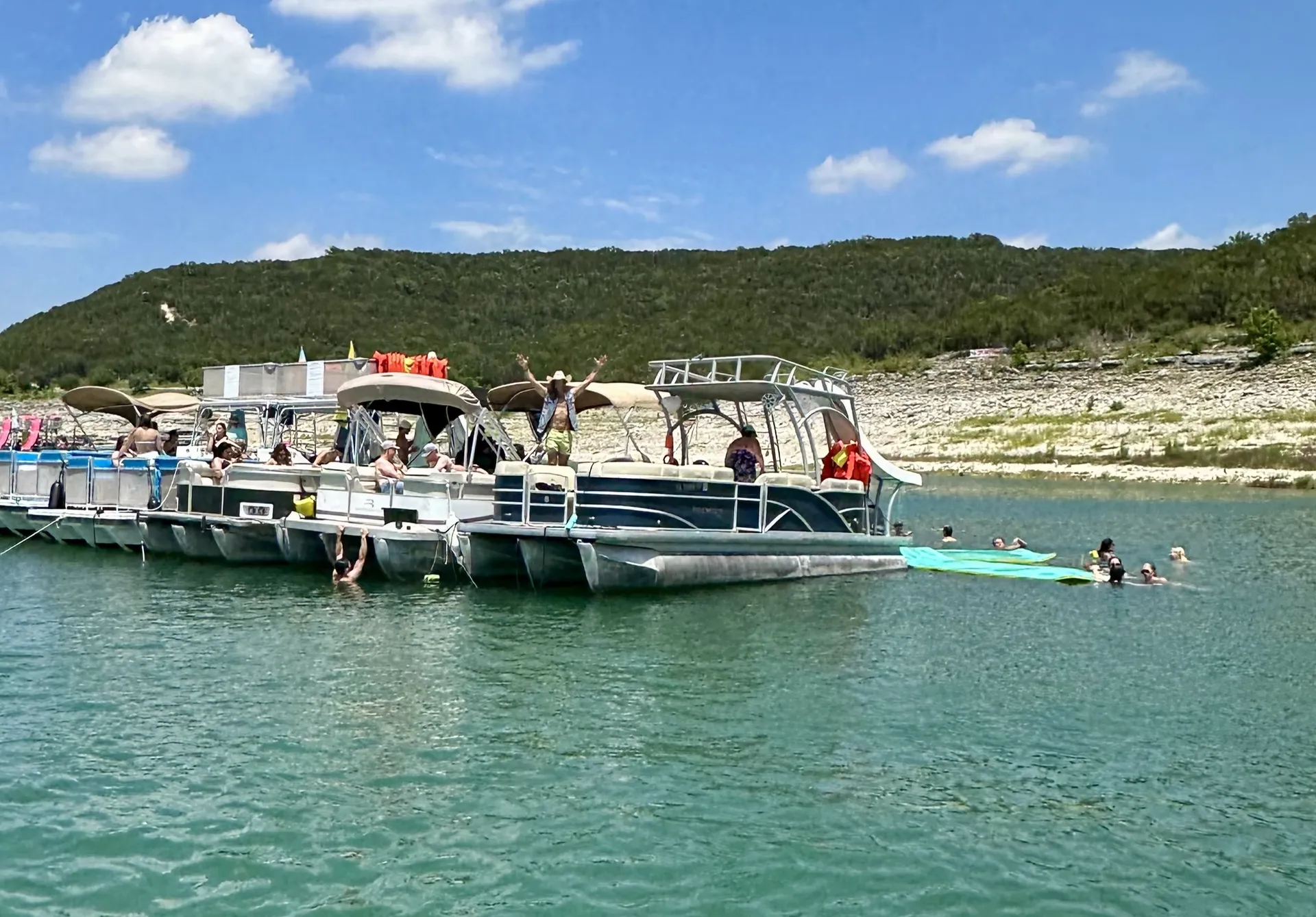 Double Decker Pontoon w/ **SLIDE** on LAKE TRAVIS