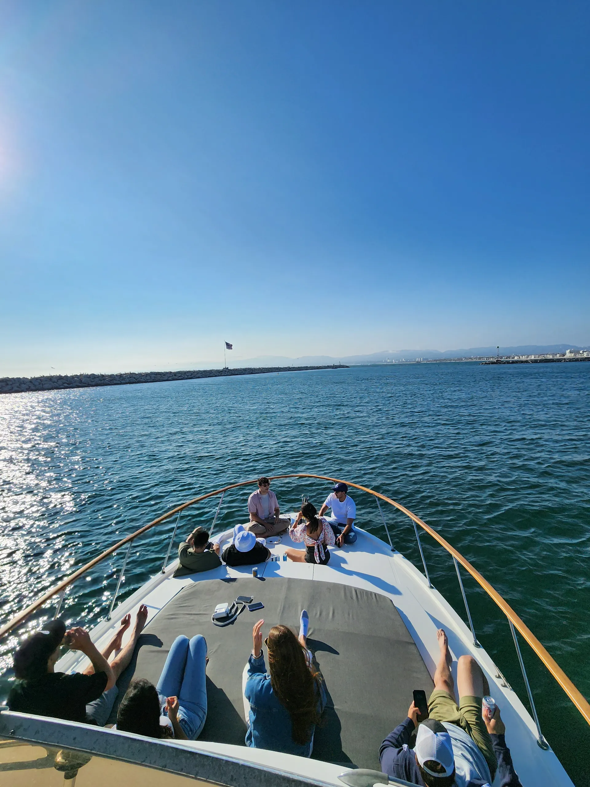 🌊 BEST VALUE ☀️ Huge Bow Cushion! Classic 50ft Motor Yacht ⚓️