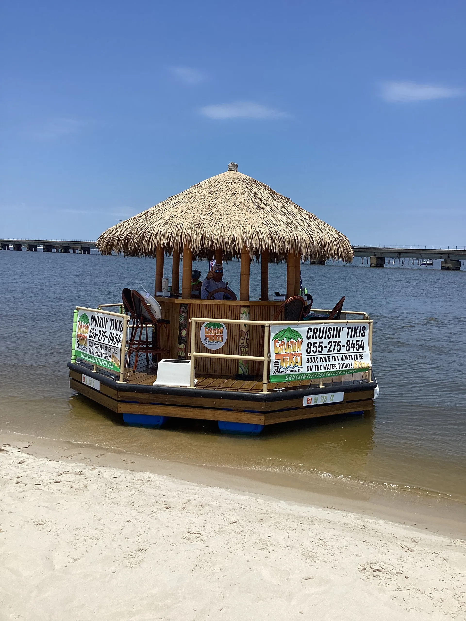 Island themed Tiki boat for charters ! 