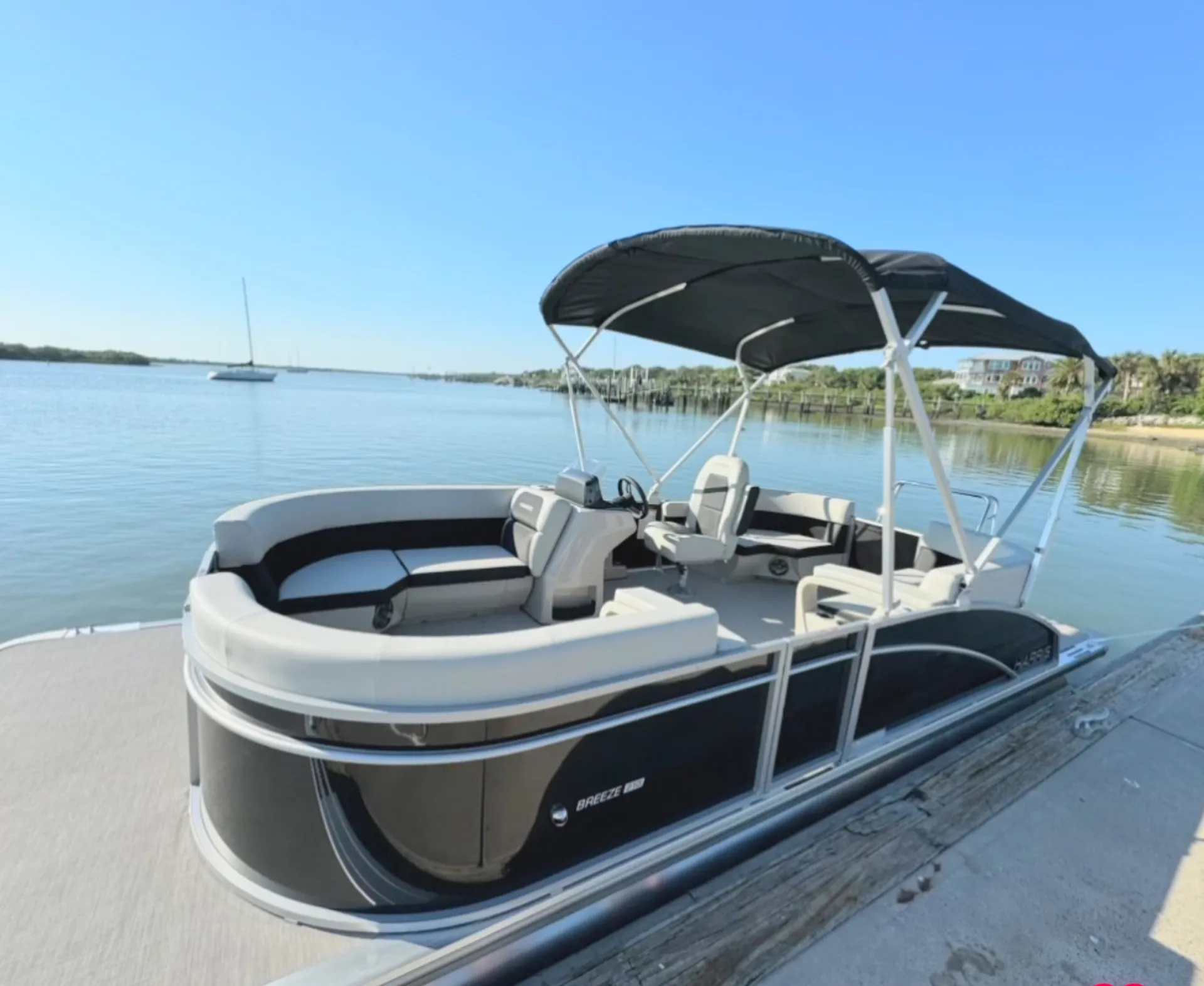 2024 Harris 'Toon w/ 150hp for Making Waves on the St. Augustine ICW!