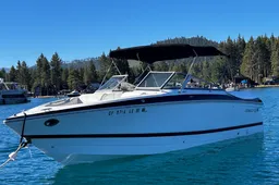 Discover the magic of Lake Tahoe from our exquisite Cobalt 282 boat photo