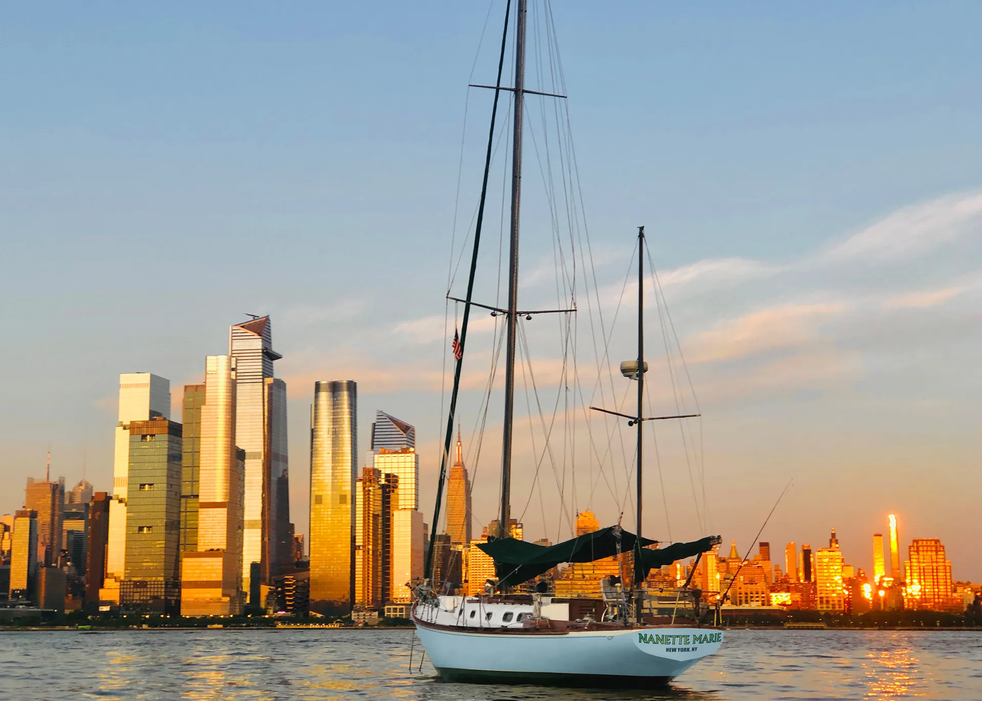 The Only 40ft Hinckley Sailboat in Manhattan,  Chelsea Piers.