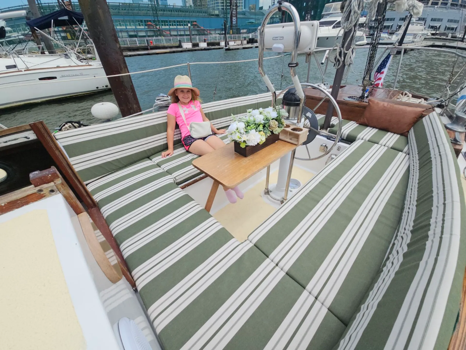 The Only 40ft Hinckley Sailboat in Manhattan,  Chelsea Piers.