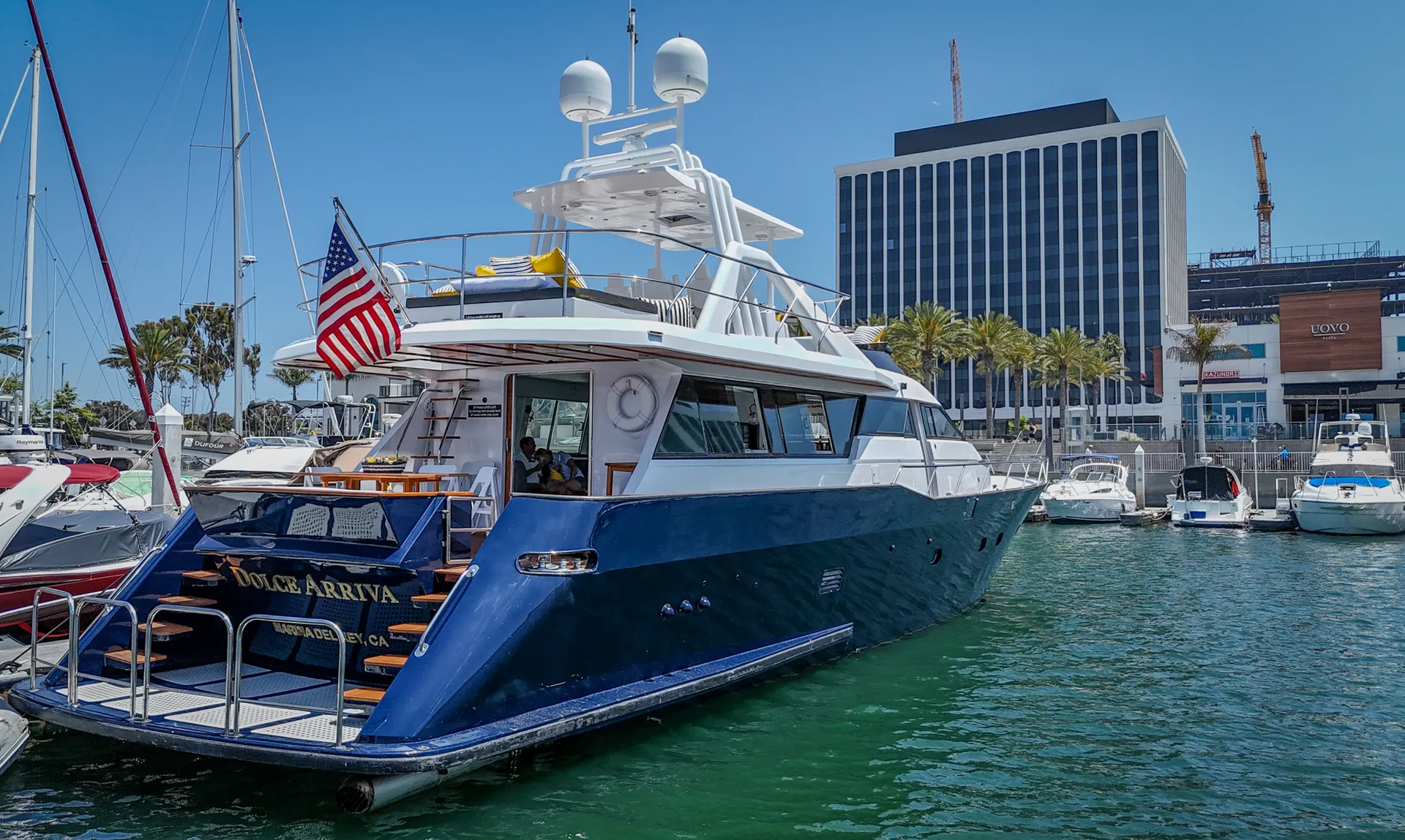 74' Custom Italian Pilothouse for Cruises in Marina del Rey