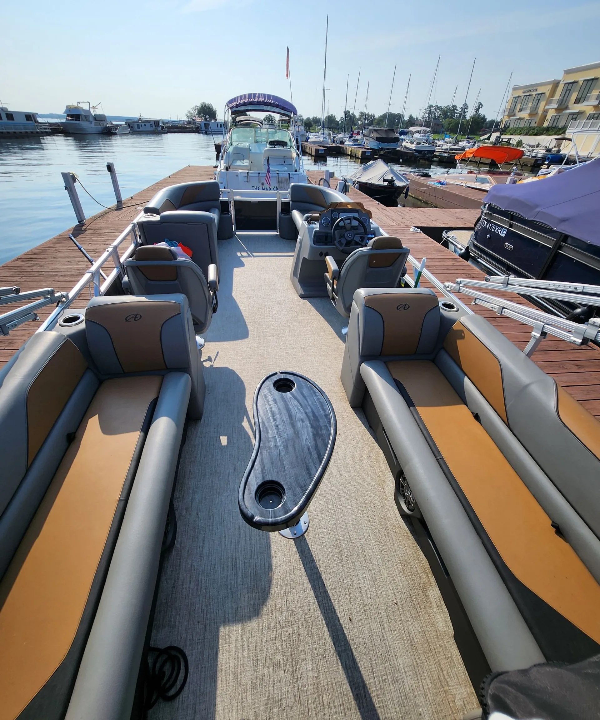 Explore Lake Conroe in Style with Our 2023 Avalon Pontoon! Go fish!