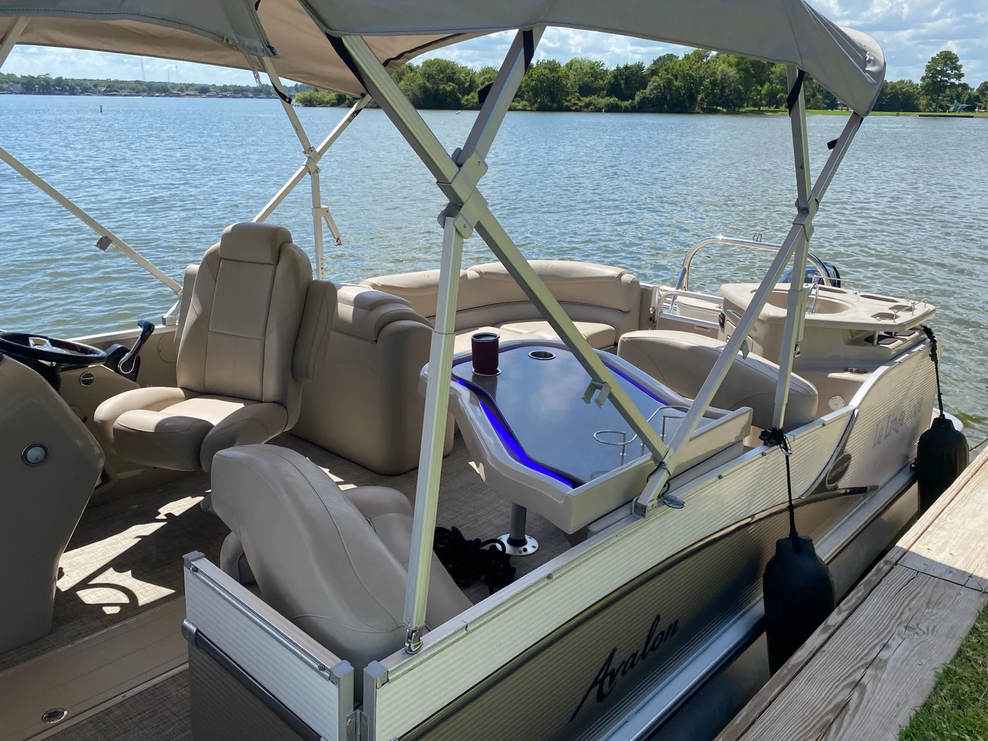 Tranquility II  Double Bimini Avalon 25 FT Entertainer  Seats 12