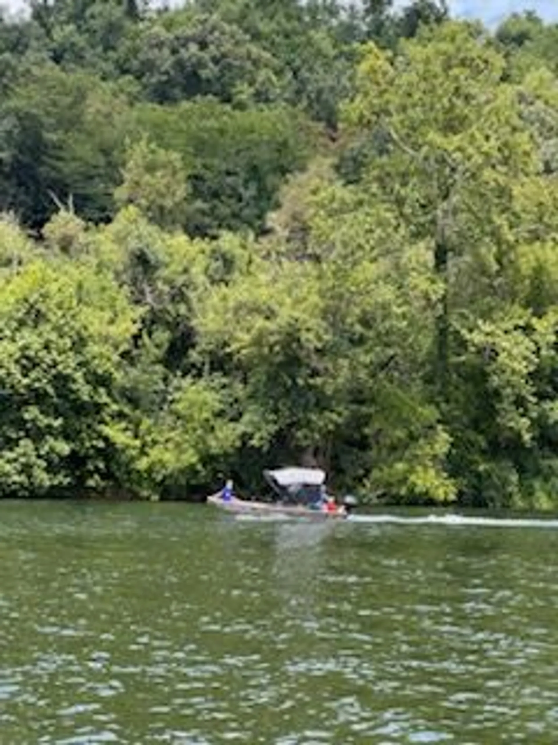 Easy-Operate Camo Fishing Boat for 4 – Family & Pet Friendly Adventure