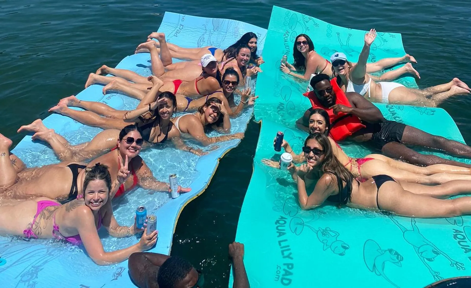 Double Decker Party Boat with 2 Waterslides! Lake Travis, Devil's Cove