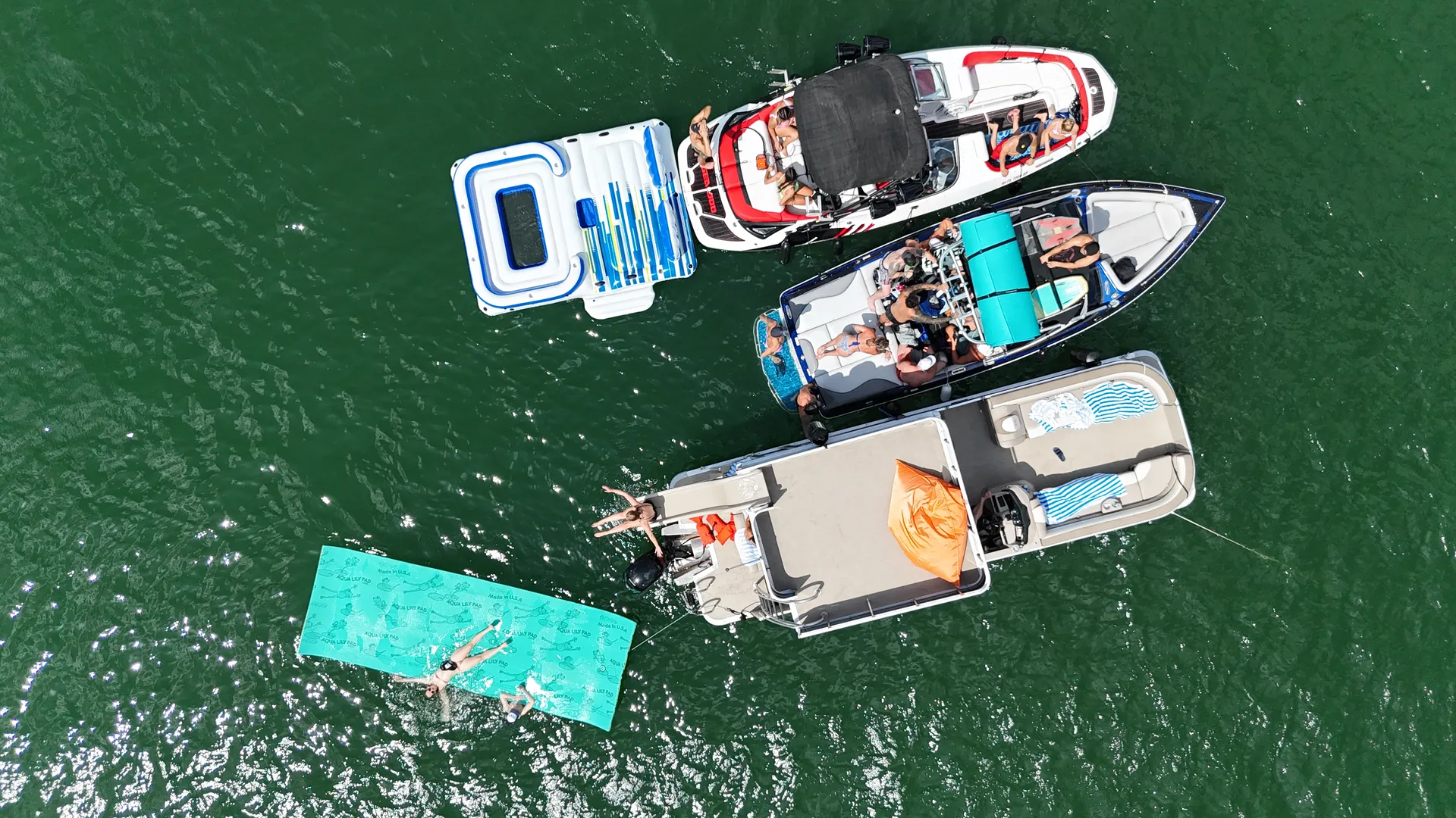 Double Decker Party Boat with 2 Waterslides! Lake Travis, Devil's Cove