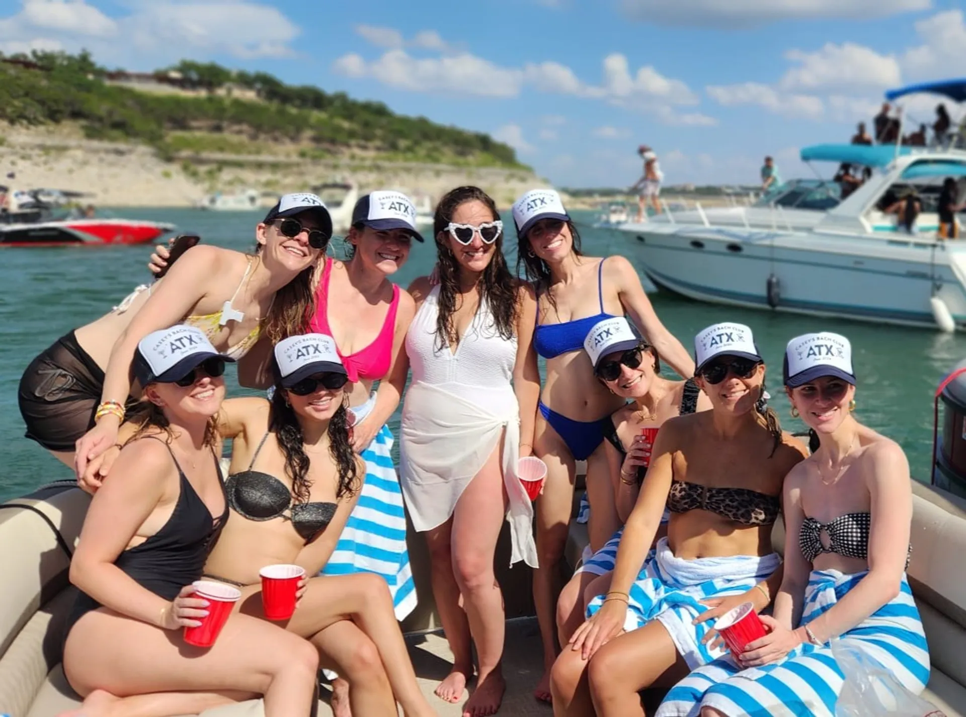 Double Decker Pontoon Boat with a Waterside on Lake Travis!
