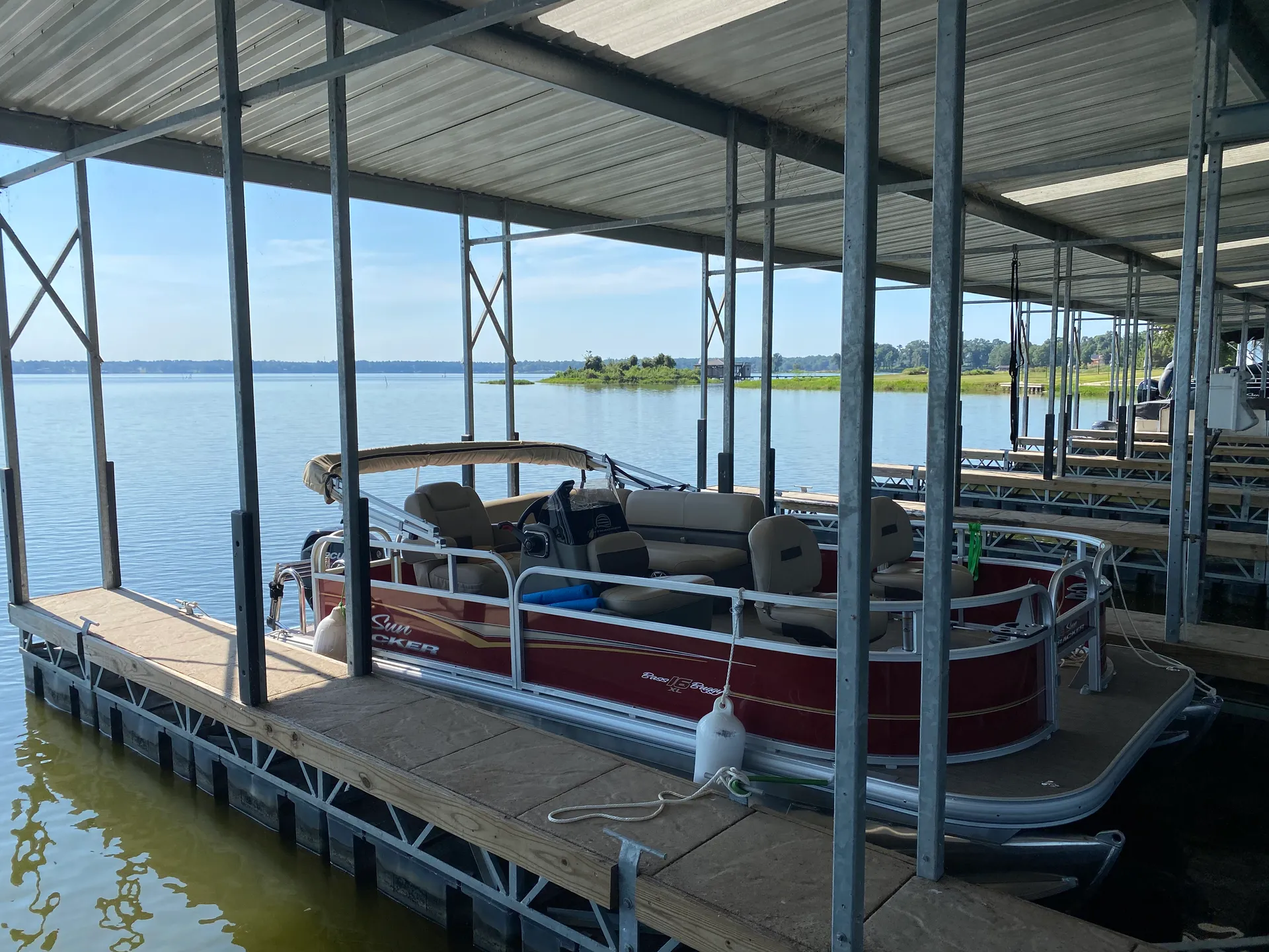 Fishing Pontoon on Lake Bob Sandlin,Lake Cypress Springs, Lake Fork 