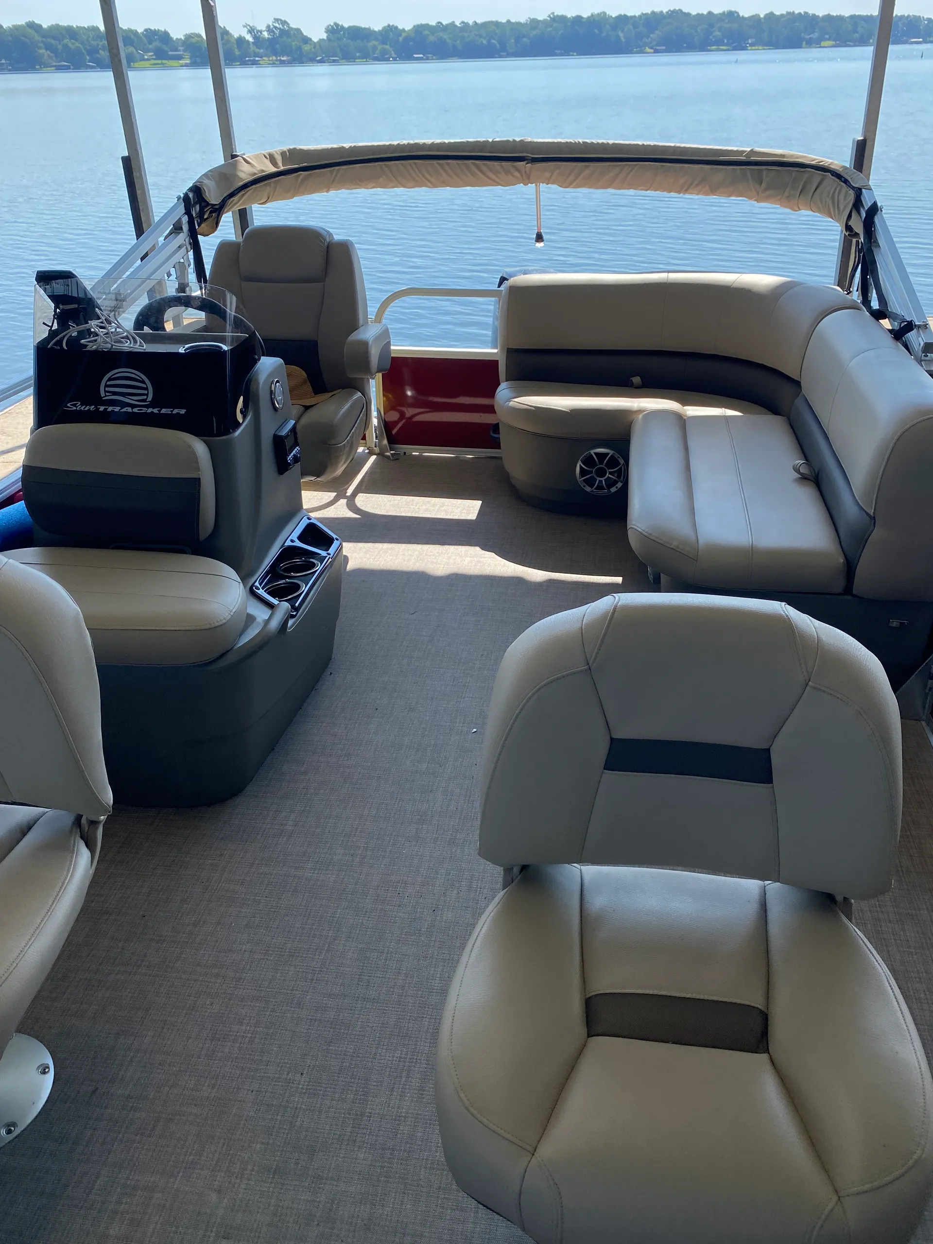 Fishing Pontoon on Lake Bob Sandlin,Lake Cypress Springs, Lake Fork 