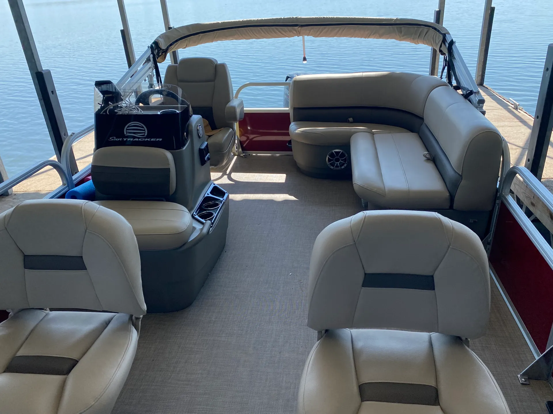 Fishing Pontoon on Lake Bob Sandlin,Lake Cypress Springs, Lake Fork 