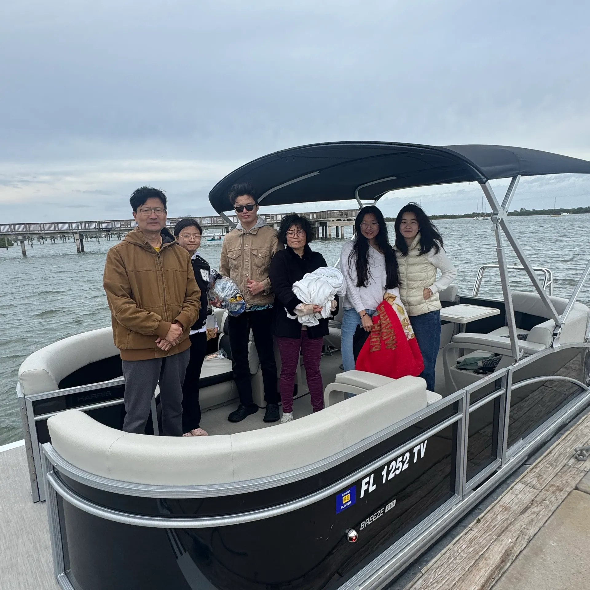 2024 Harris 'Toon w/ 150hp for Making Waves on the St. Augustine ICW!