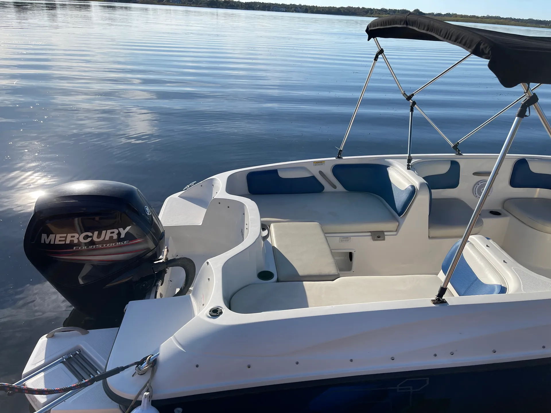 Modern Bayliner Deckboat for 9 people in Lake Conway!