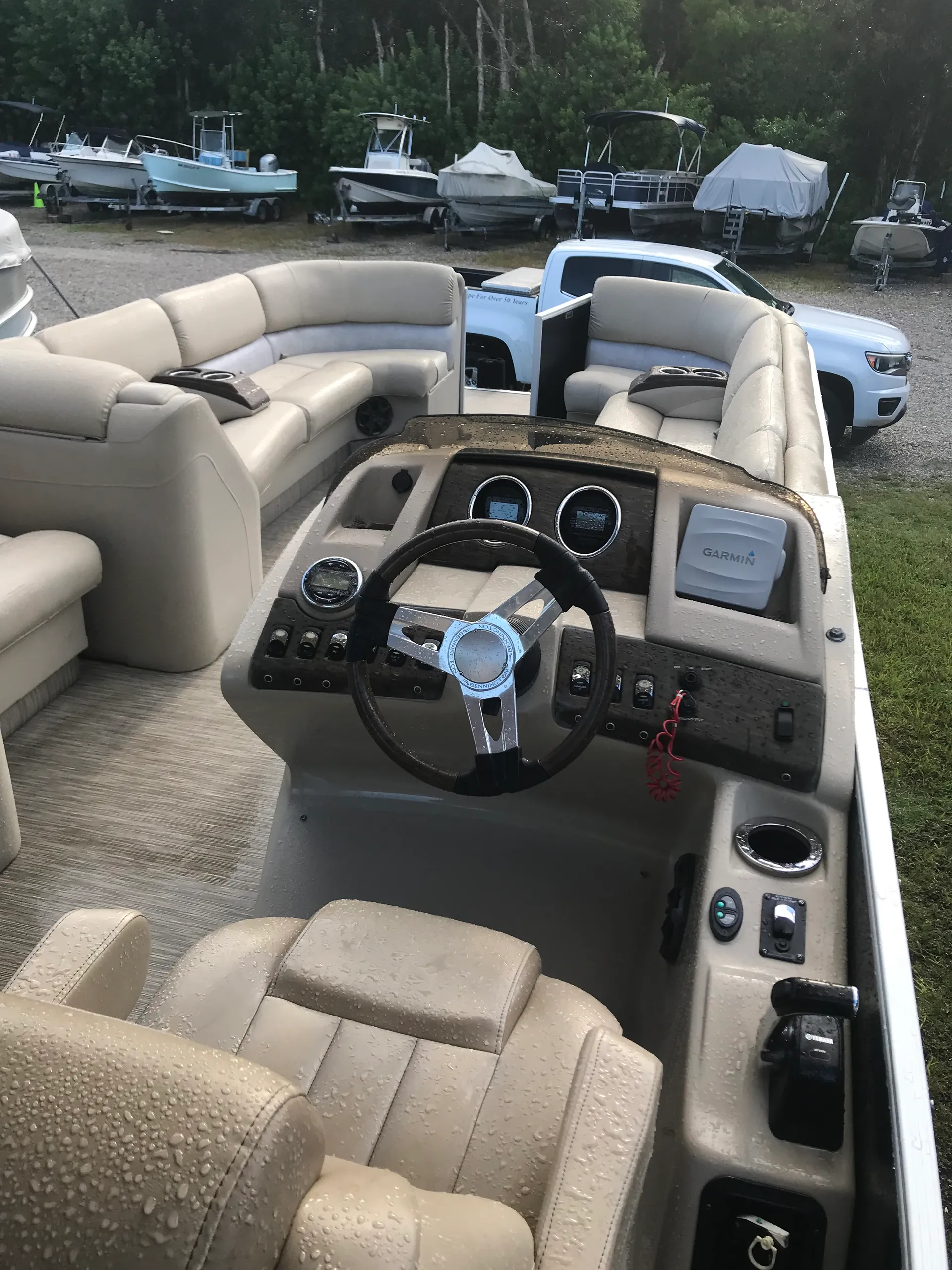 28' Pontoon Rental in Bonita Springs – Beach Chairs & Cooler Included